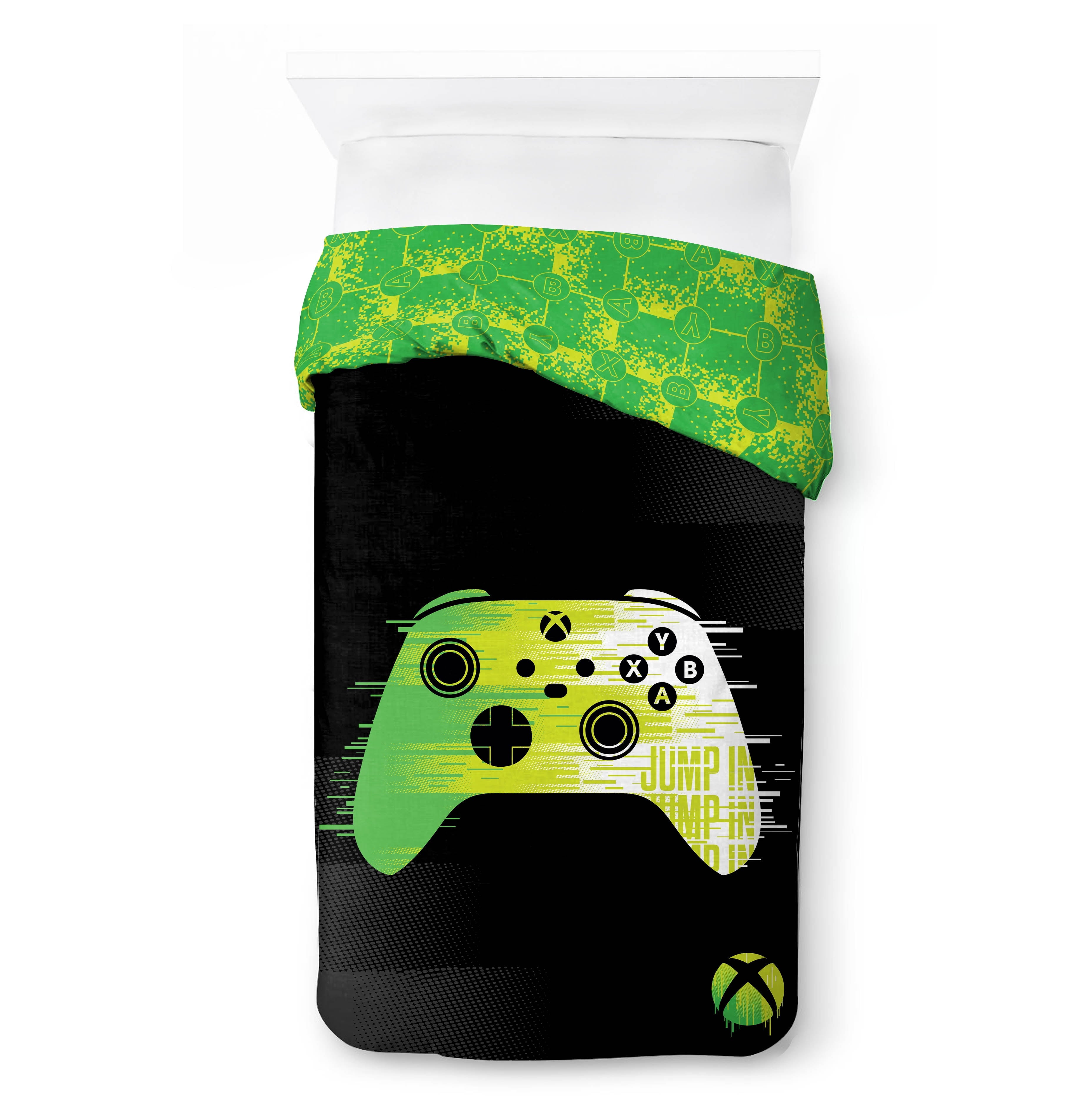 Xbox Kids 2-Piece Twin/Full Reversible Comforter Set, Black, Microsoft - Image 2