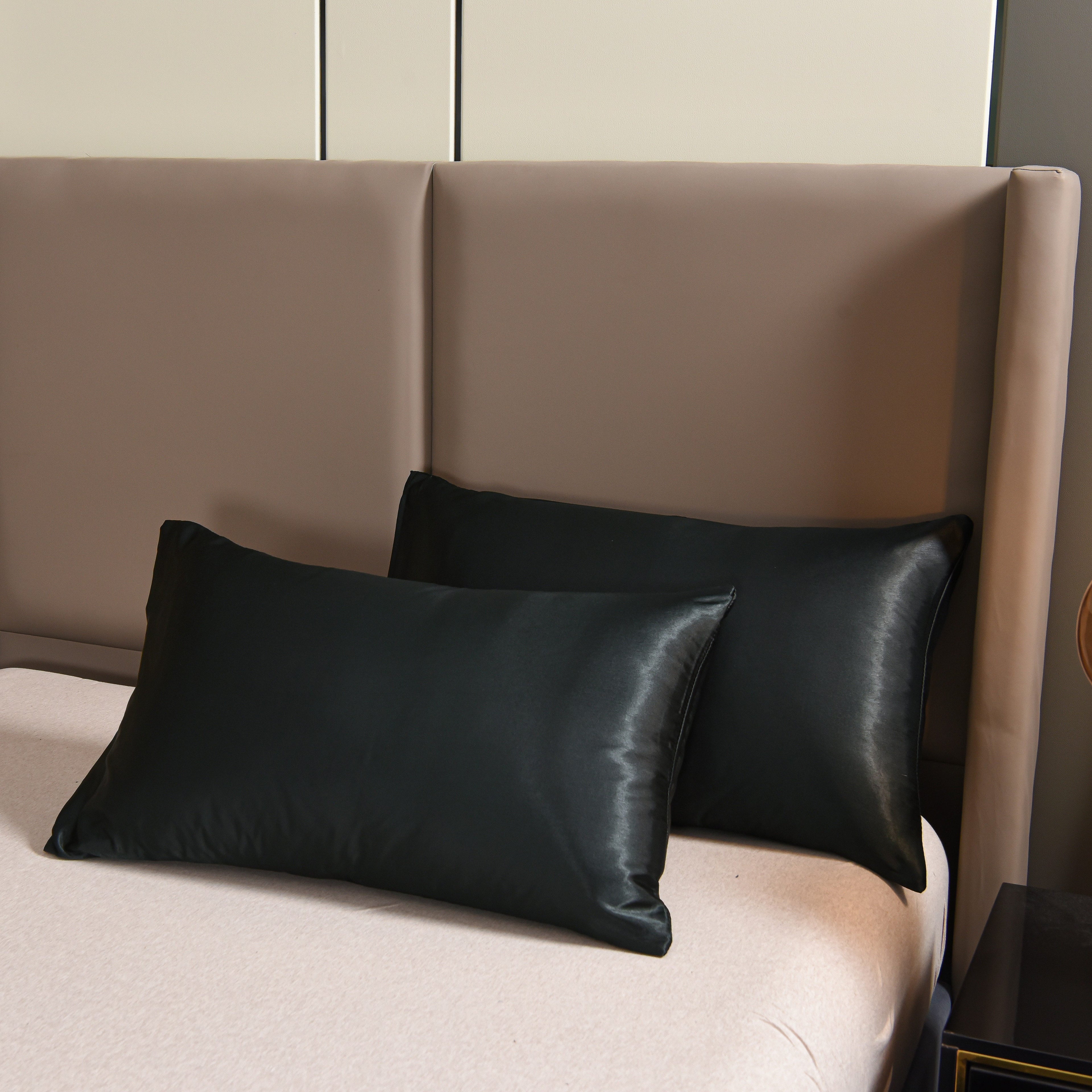 NTBED Satin Sheets Full Black Luxury Silky Bed Sheets 1800 Microfiber Sheet Set 4 Pcs - Image 5