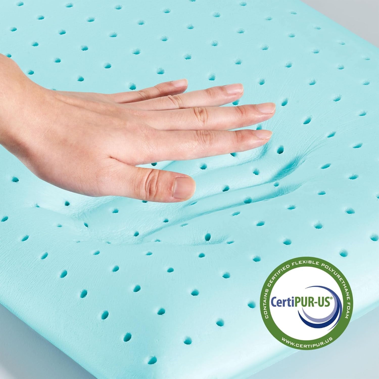 Sonive Ultra Thin Cooling Memory Foam Pillows, Summer Bed Pillows for Back, Stomach or Side Sleepers, Flat Pillow with Washable Cover, Premi - Image 2