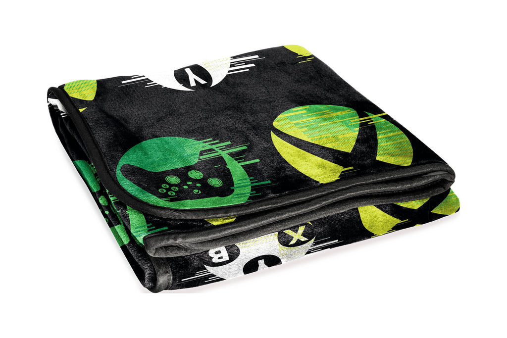 Xbox Head Glow In The Dark Kids Throw Blanket, 46 x 60, Microfiber, Black, Microsoft - Image 3