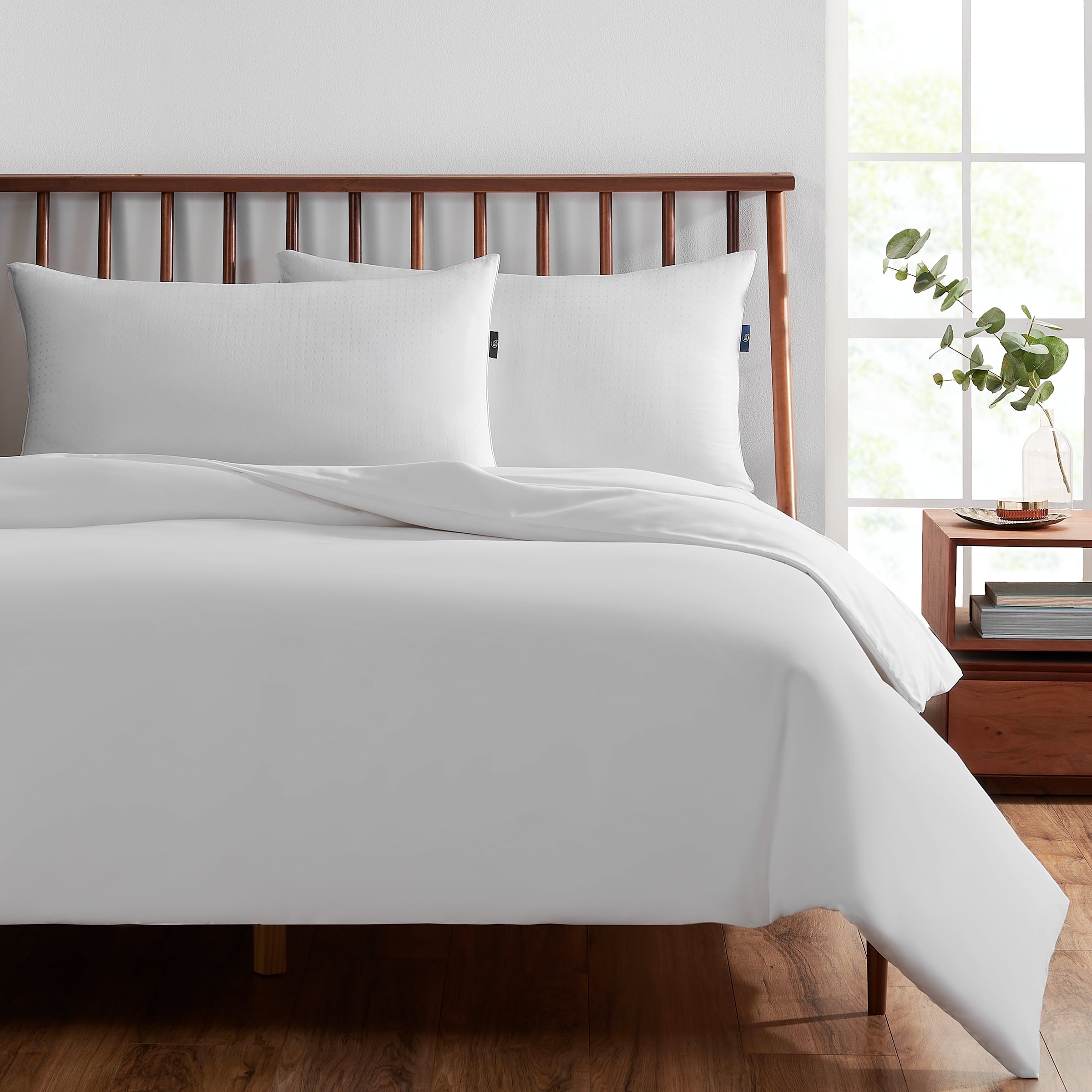 pedic Won't Go Flat Bed Pillow, King, 2 Pack - Image 3