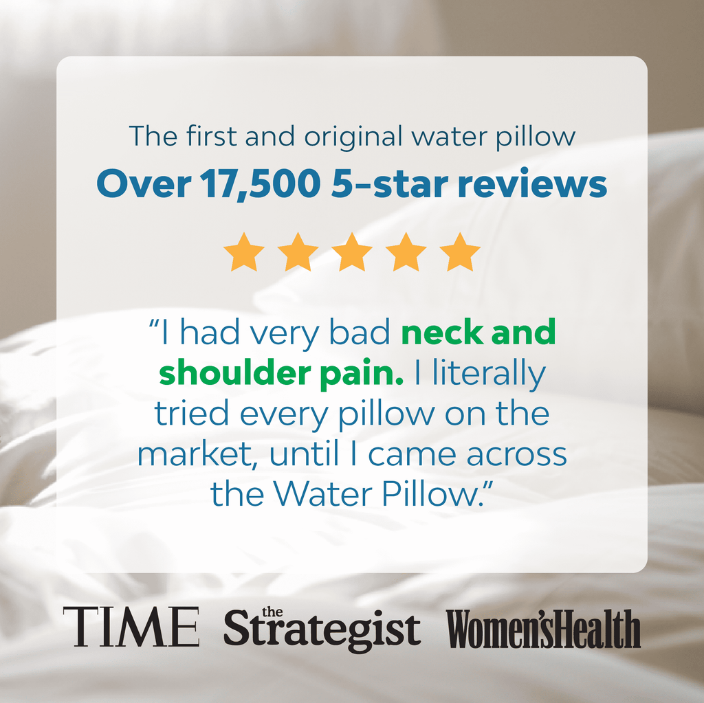 Mediflow Memory Foam Water Pillow - Adjustable Pillow for Neck Pain Relief, Pillow for Side, Back, and Stomach Sleepers, The Original Invent - Image 3