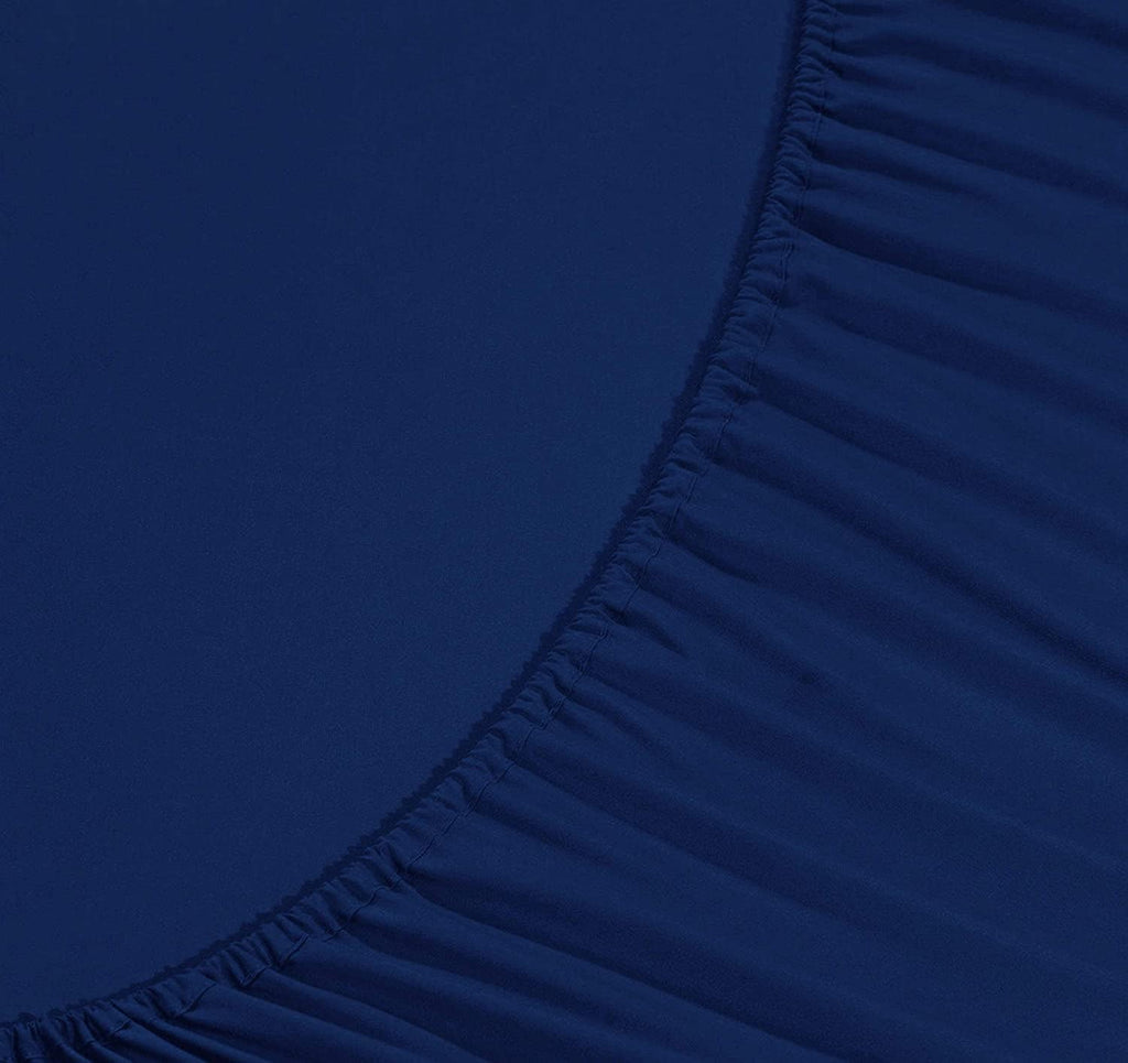 Elegant Comfort 4-Piece Microfiber Bed Sheet Set, Soft & Breathable, Wrinkle & Fade Resistant, Deep Pocket, Queen, Navy Blue - Image 3