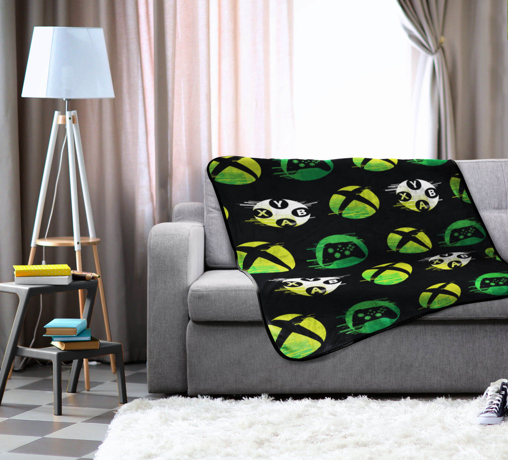 Xbox Head Glow In The Dark Kids Throw Blanket, 46 x 60, Microfiber, Black, Microsoft - Image 5