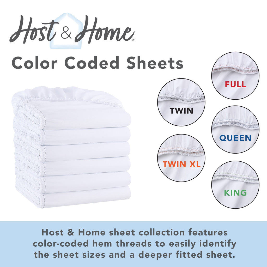 Brushed Microfiber Fitted Sheets - Bedding Essentials - Full - (6 Pack) Ivory - Image 6