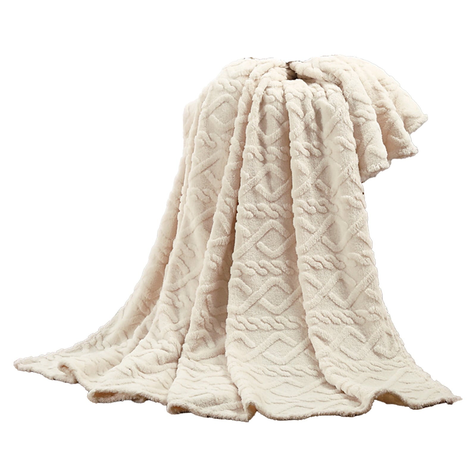 Clearance Under $5 Throw Blanket, Super Soft Warm Solid Color Thicken Flannel Blankets, Microfiber Machine Washable f... - Image 2