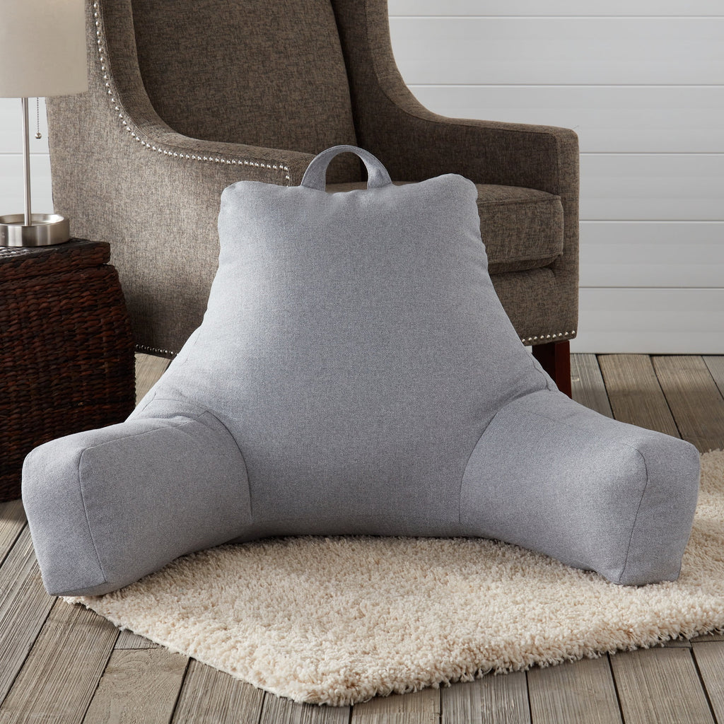 Jumbo Cement Gray Polyester Bed Rest Pillow - Image 2