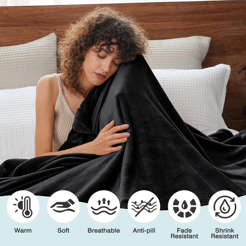 Throw Size Blanket, Luxury Plush Cozy Fuzzy Fleece Blanket, Super Soft Warm Big Lightweight Throw Blanket All Seasons Suitable, Versatile Th - Image 6
