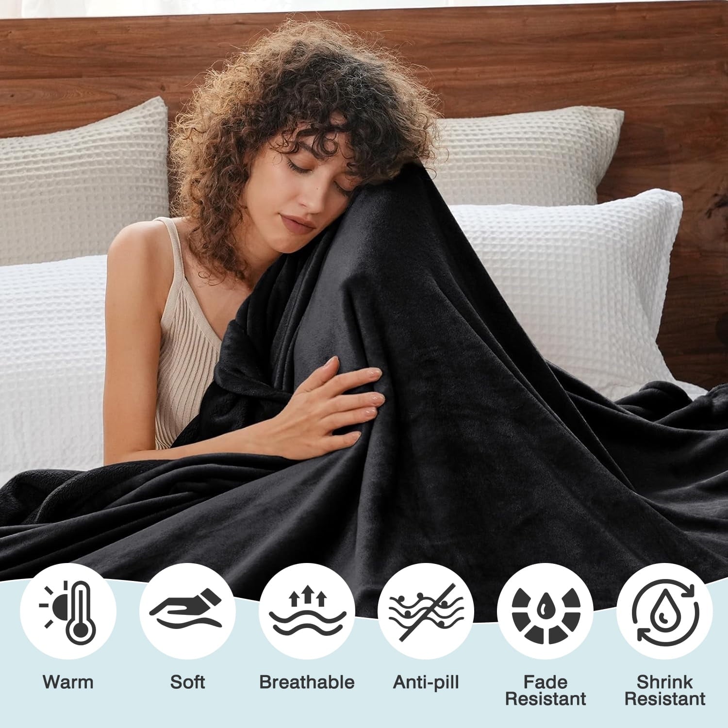 Throw Size Blanket, Luxury Plush Cozy Fuzzy Fleece Blanket, Super Soft Warm Big Lightweight Throw Blanket All Seasons Suitable, Versatile Th - Image 6