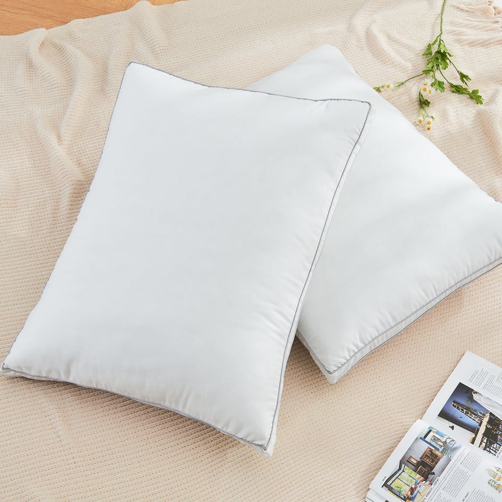 2 Pack Pillows for Bed, Standard Size Pillows Insert for Side and Back Sleepers, Soft Down Alternative Microfiber Fil... - Image 6