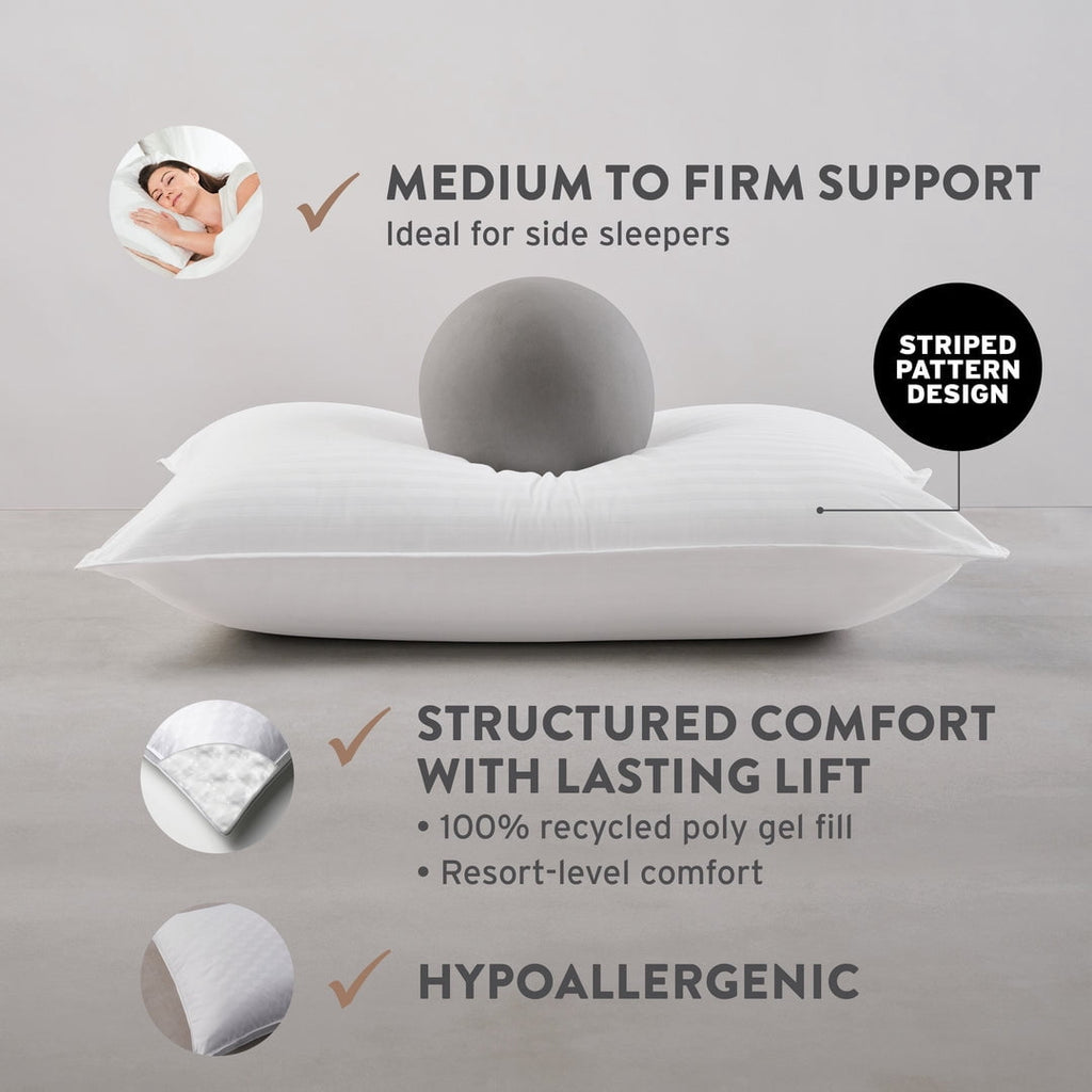 Sobel Westex: Dolce Notte II Stomach, Side and Back Sleeper Bed Pillow for Sleeping | Hotel and Resort Quality | Hypoallergenic, Down Like F - Image 2