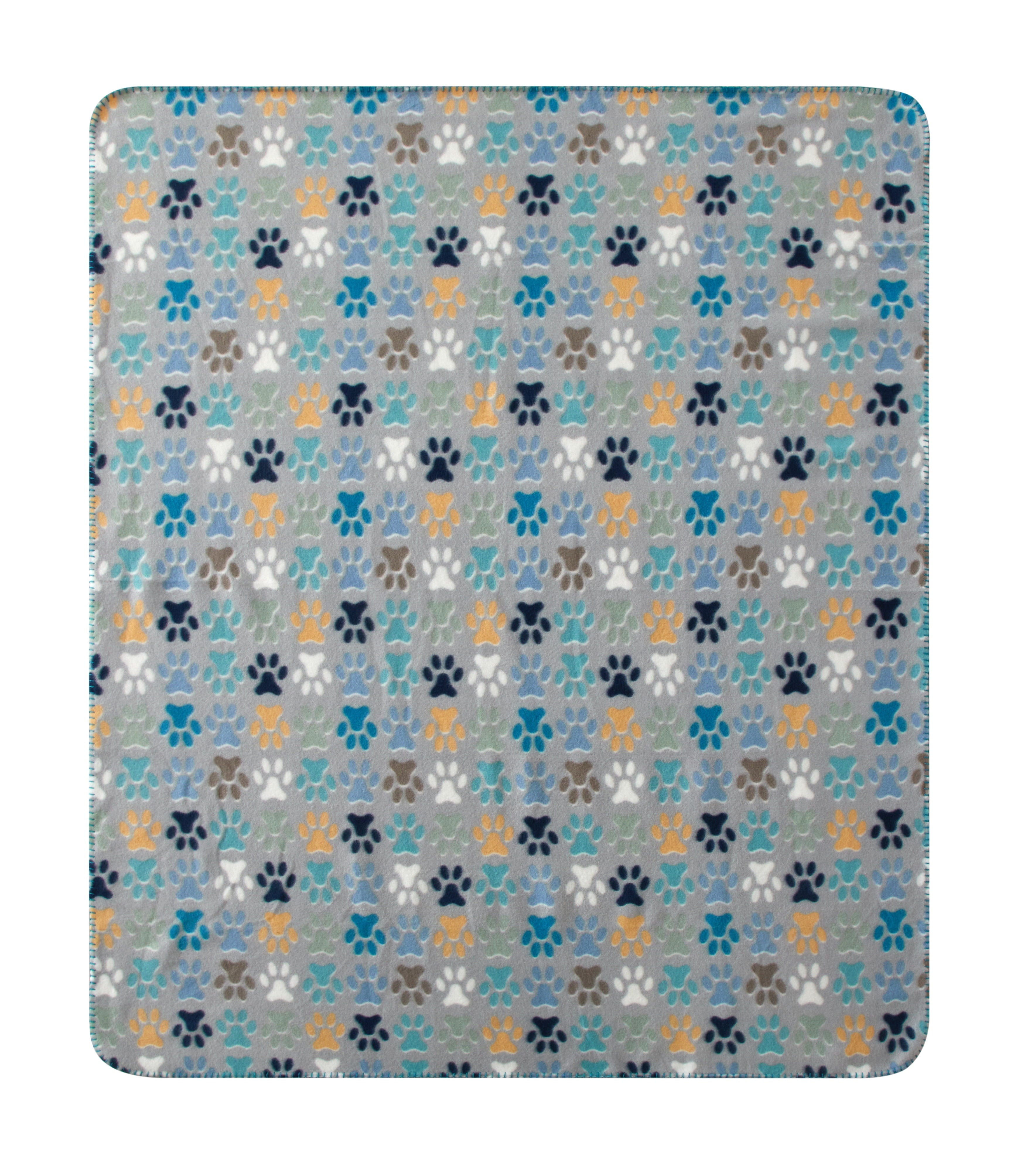 (9 pack) Mainstays Cozy Fleece Throw Blanket, Gray Paw 50" x 60", All Ages - Image 3