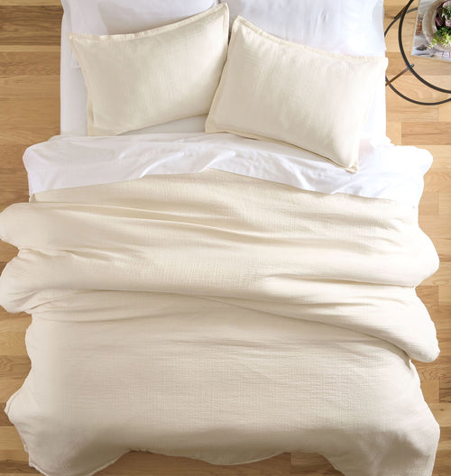 3-Piece Cream Gauze Comforter Set, Adult Full/Queen - Image 2