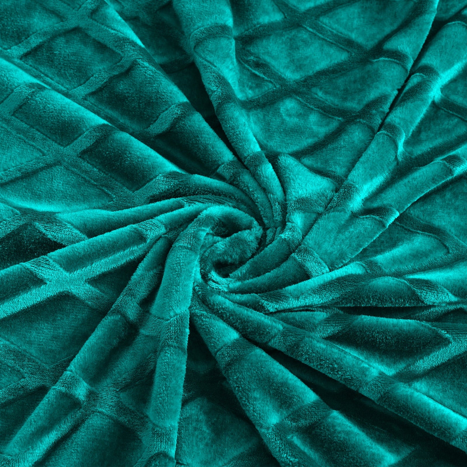 Exclusivo Mezcla Large Soft Throw Blanket for Couch, 50x70 Inches Diamond Geometry Pattern Velvet Fleece Blanket, Cozy, Warm and Lightweight - Image 2