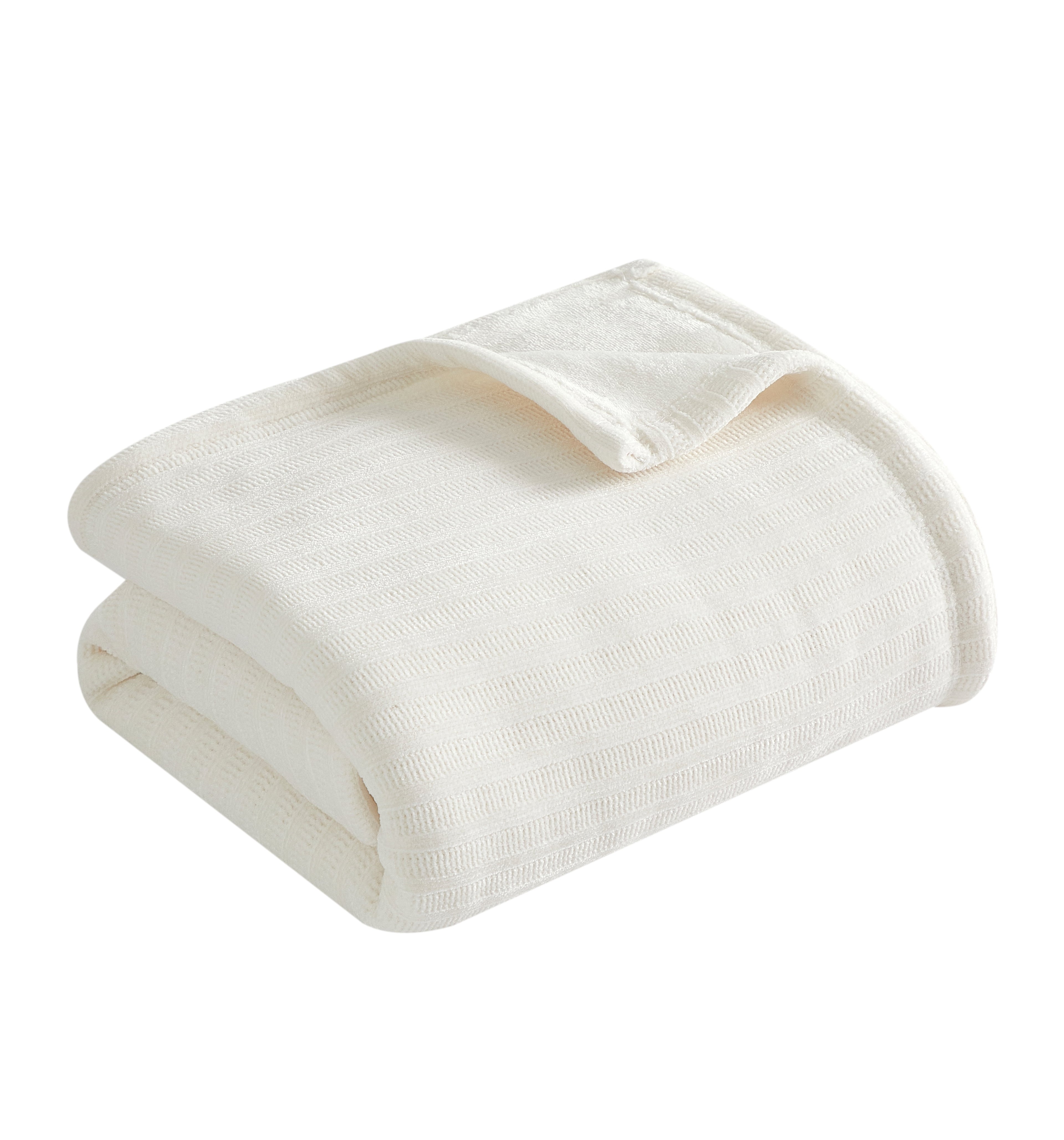 Cozy Chenille Reverse to Plush Soft Couch Throw, Vanilla Dream, Standard Size - Image 6