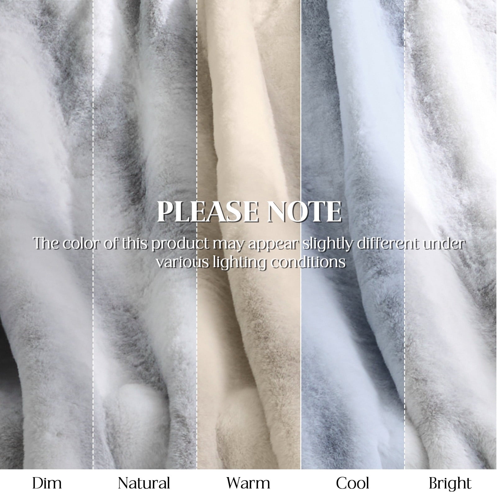 Luxury Faux Fur Throw Blanket for Bed Super Thick Warm Fuzzy Blankets for Bedroom Living Room, 60" x 80", White - Image 6