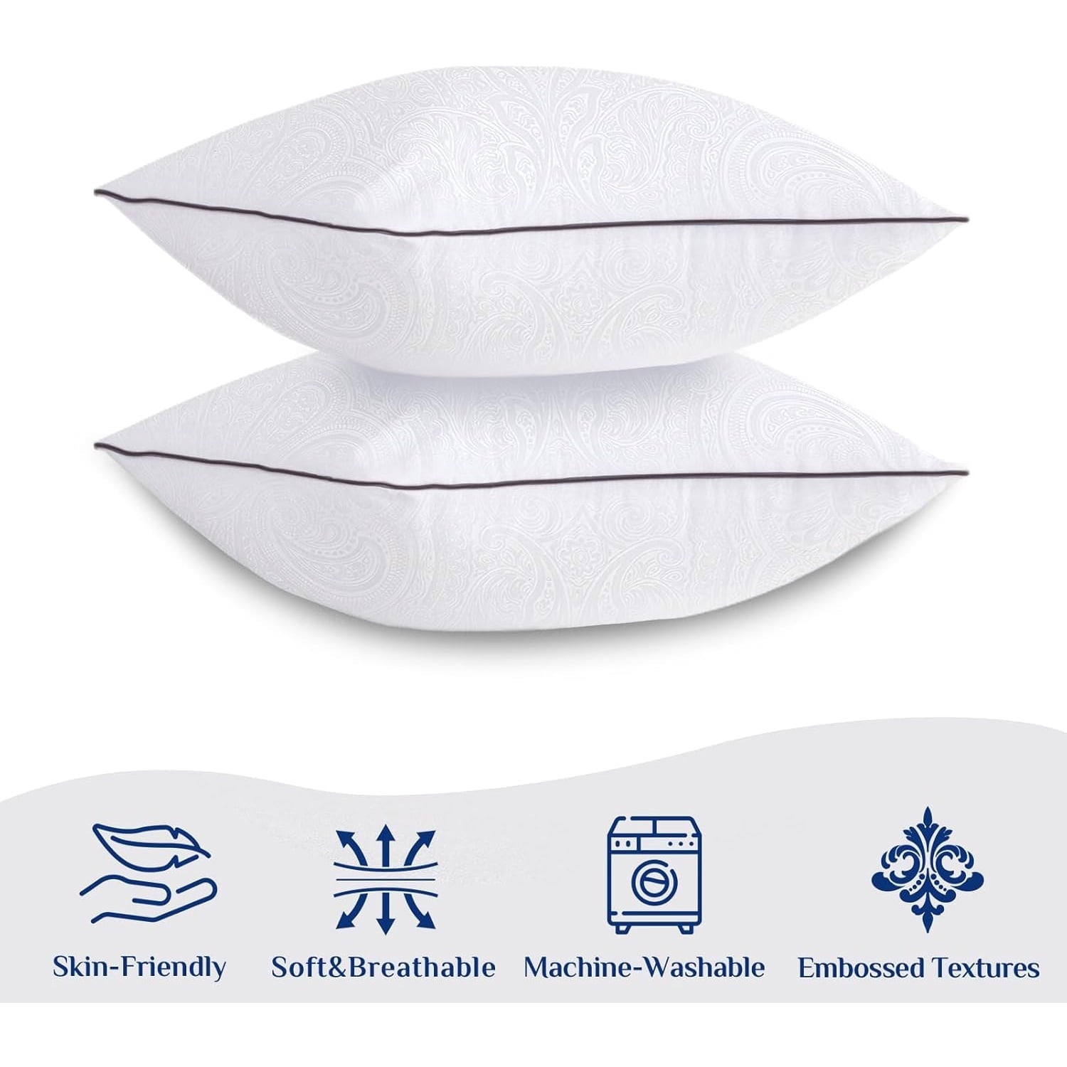 for Sleeping, Soft and Supportive Throw for Couch, Bed and Sofa, Down Alternative Pillow, 26x26 Inches - Image 2