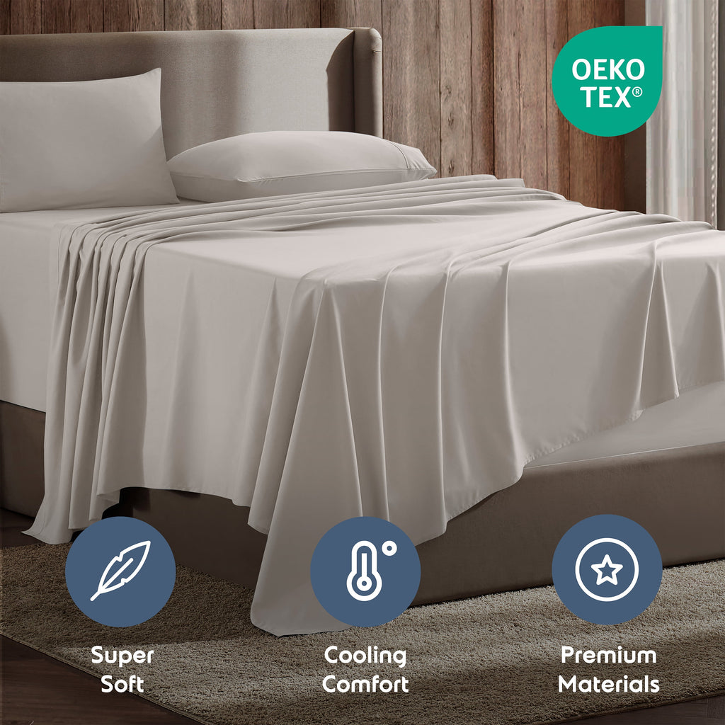 Extra Deep Pocket Full Sheets Set, 4 Piece, Fits 18"-24" Mattress, Breathable & Extra Soft Bed Sheets, Linen - Image 3