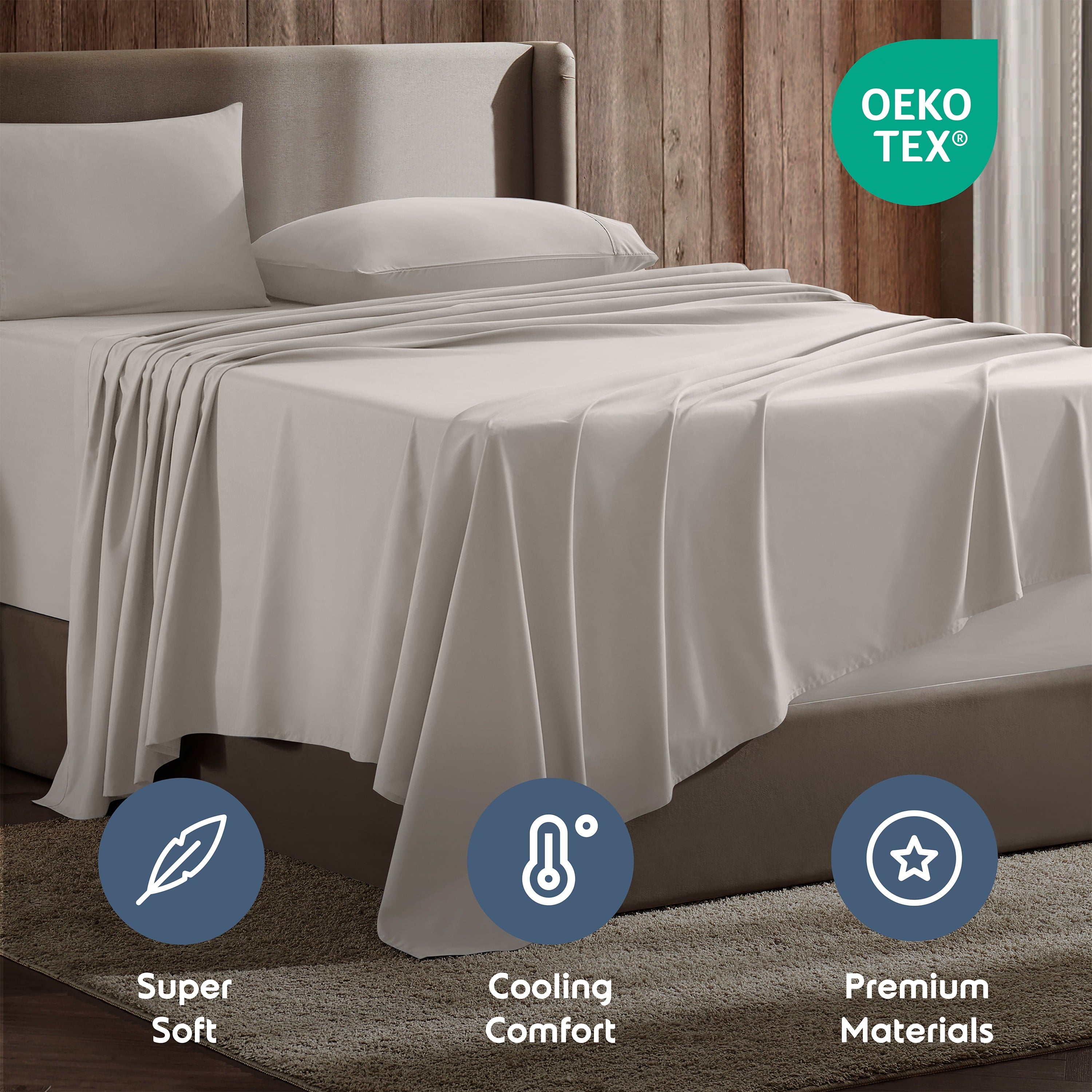 Extra Deep Pocket Full Sheets Set, 4 Piece, Fits 18"-24" Mattress, Breathable & Extra Soft Bed Sheets, Linen - Image 3