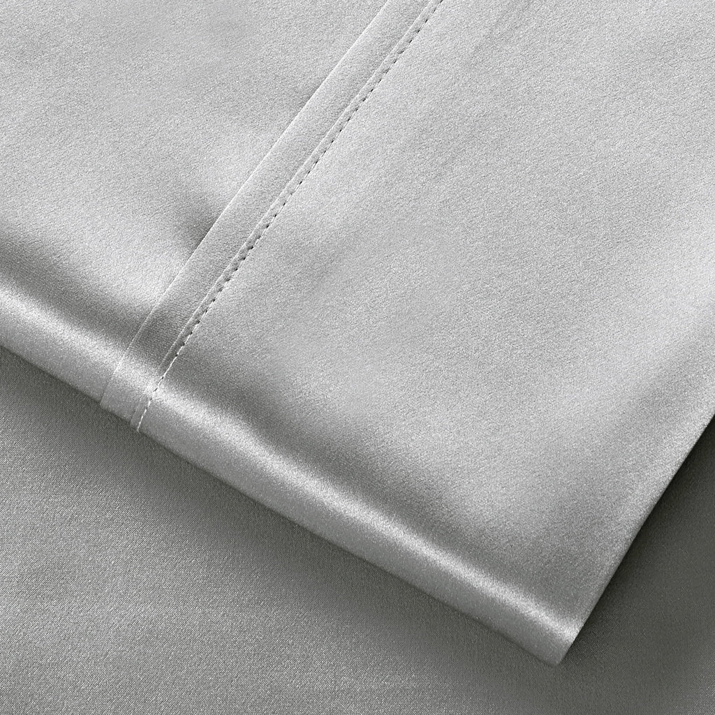 Luxury Satin Sheets Set Full Size Light Gray, 4-Piece Bedding Sets with Deep Pockets - Soft and Smooth Satin Bed Sheets for Ultra Comfort an - Image 2