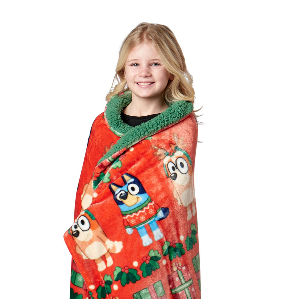 Bluey Holidays are Nice Silk Touch Throw Blanket with Sherpa Reverse 50 x 60 inches - Image 2