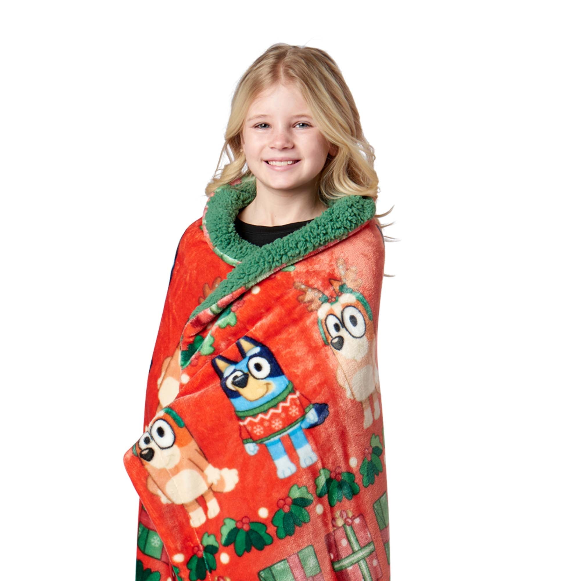 Bluey Holidays are Nice Silk Touch Throw Blanket with Sherpa Reverse 50 x 60 inches - Image 2