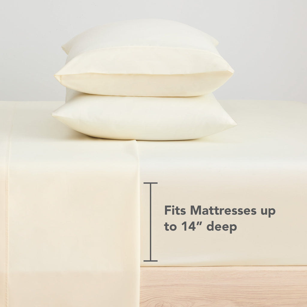 Brushed Microfiber Fitted Sheets - Bedding Essentials - Full - (6 Pack) Ivory - Image 3