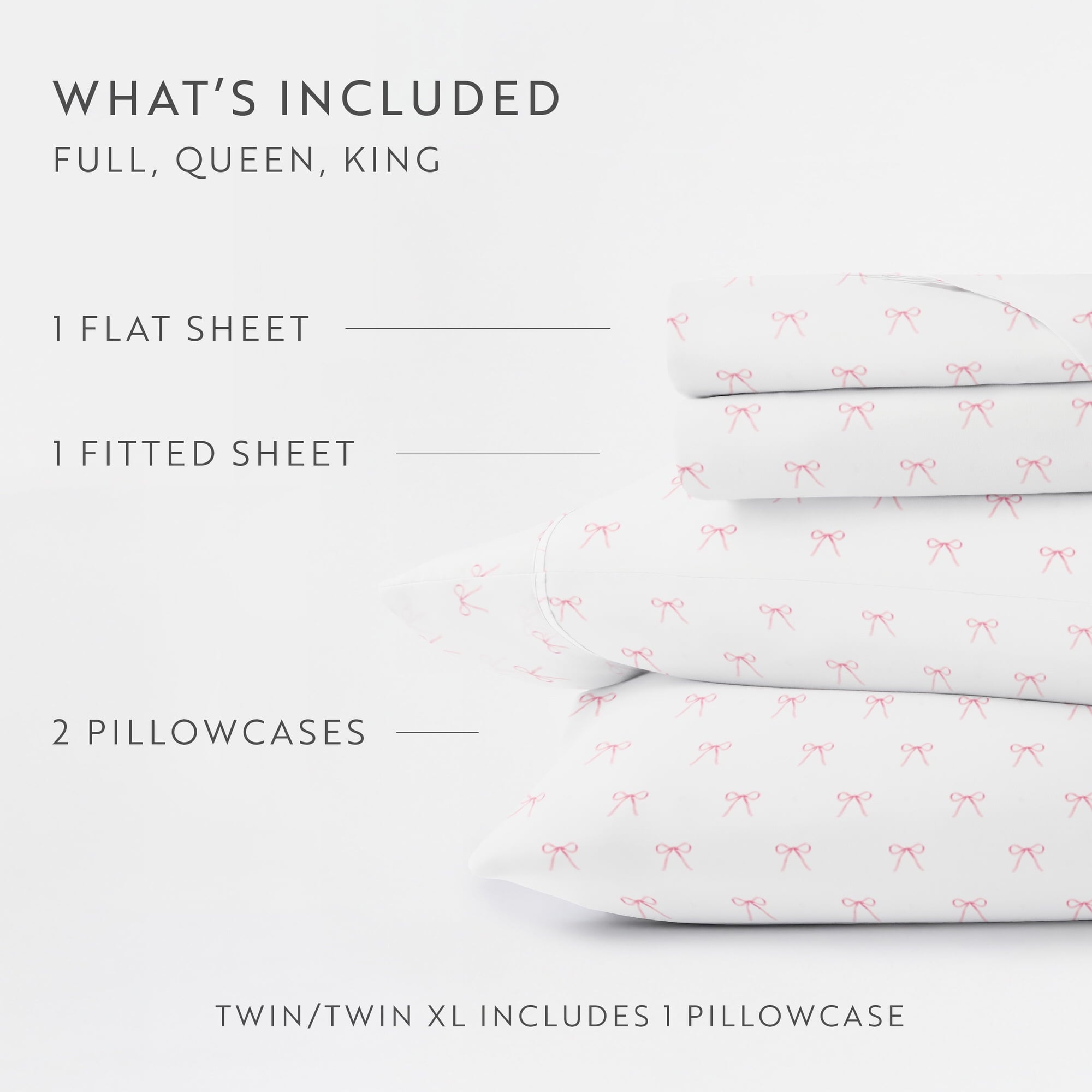 Noble Linens 3 Piece Ditsy Pattern Microfiber Bed Sheets, Pink Bows, Twin-XL - Image 4