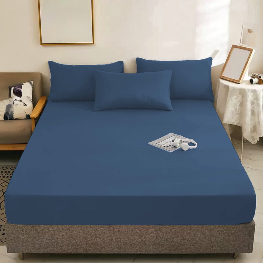 Egyptian Cotton Fitted Sheet Queen Size - 400 Thread Count Queen Size Fitted Sheet Only, Extra Soft, Cooling, 15" Dee... - Image 5
