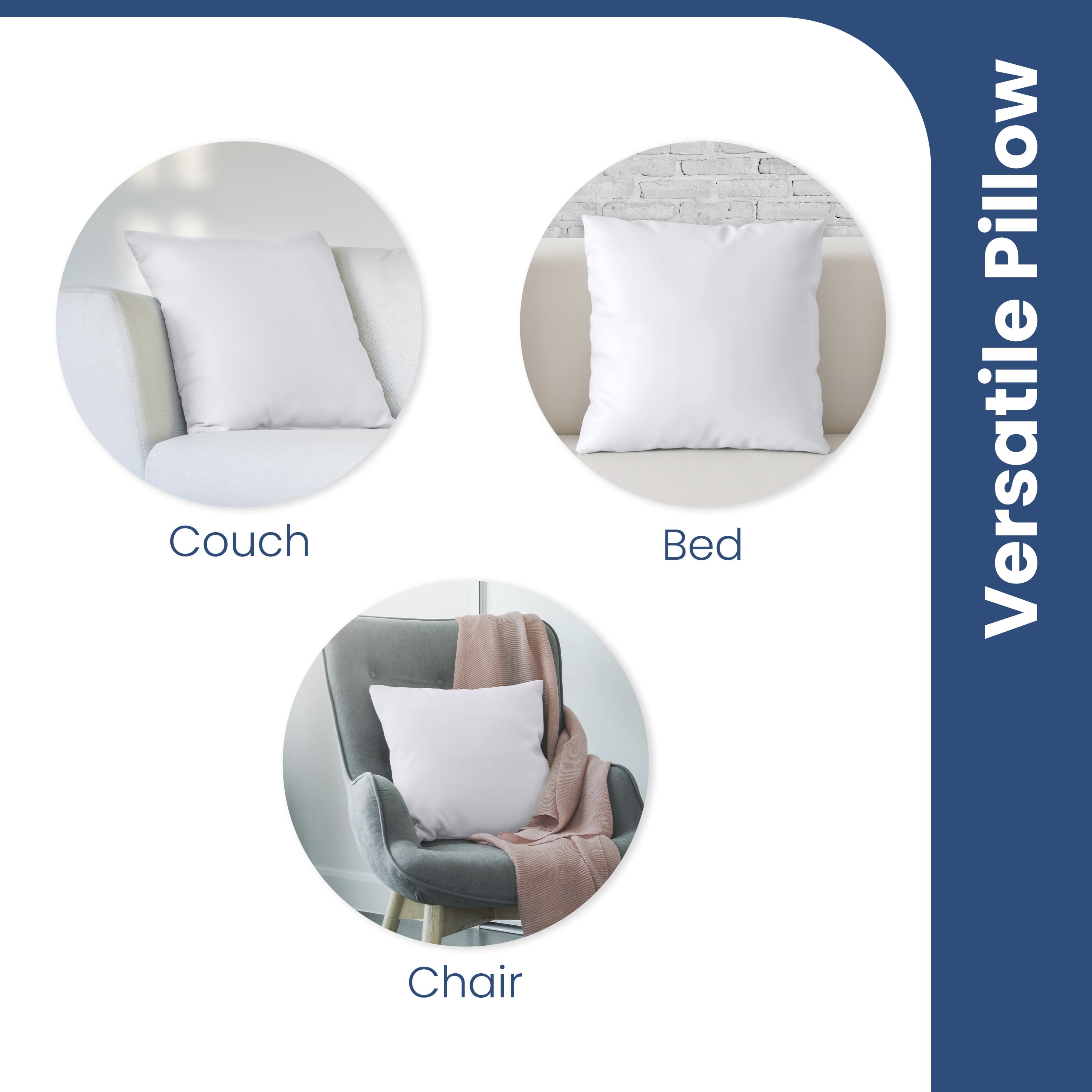 Down Alternative White Euro Pillow Insert 26x26 – Soft & Durable - Image 5