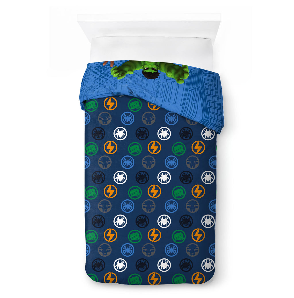 Spidey Amazing Friends Kids 2-Piece Twin/Full Reversible Comforter Set, Microfiber, Red - Image 4