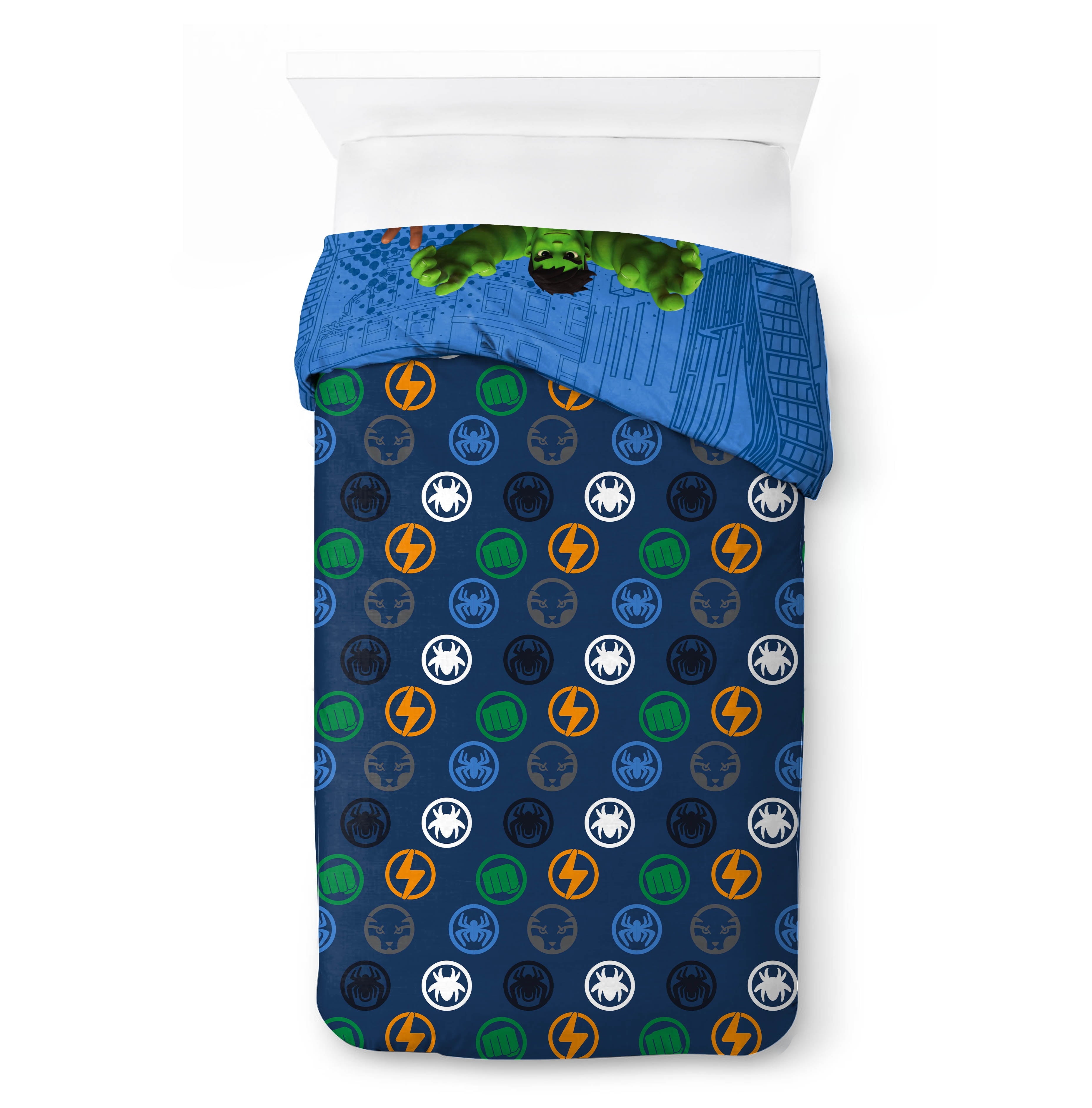 Spidey Amazing Friends Kids 2-Piece Twin/Full Reversible Comforter Set, Microfiber, Red - Image 4