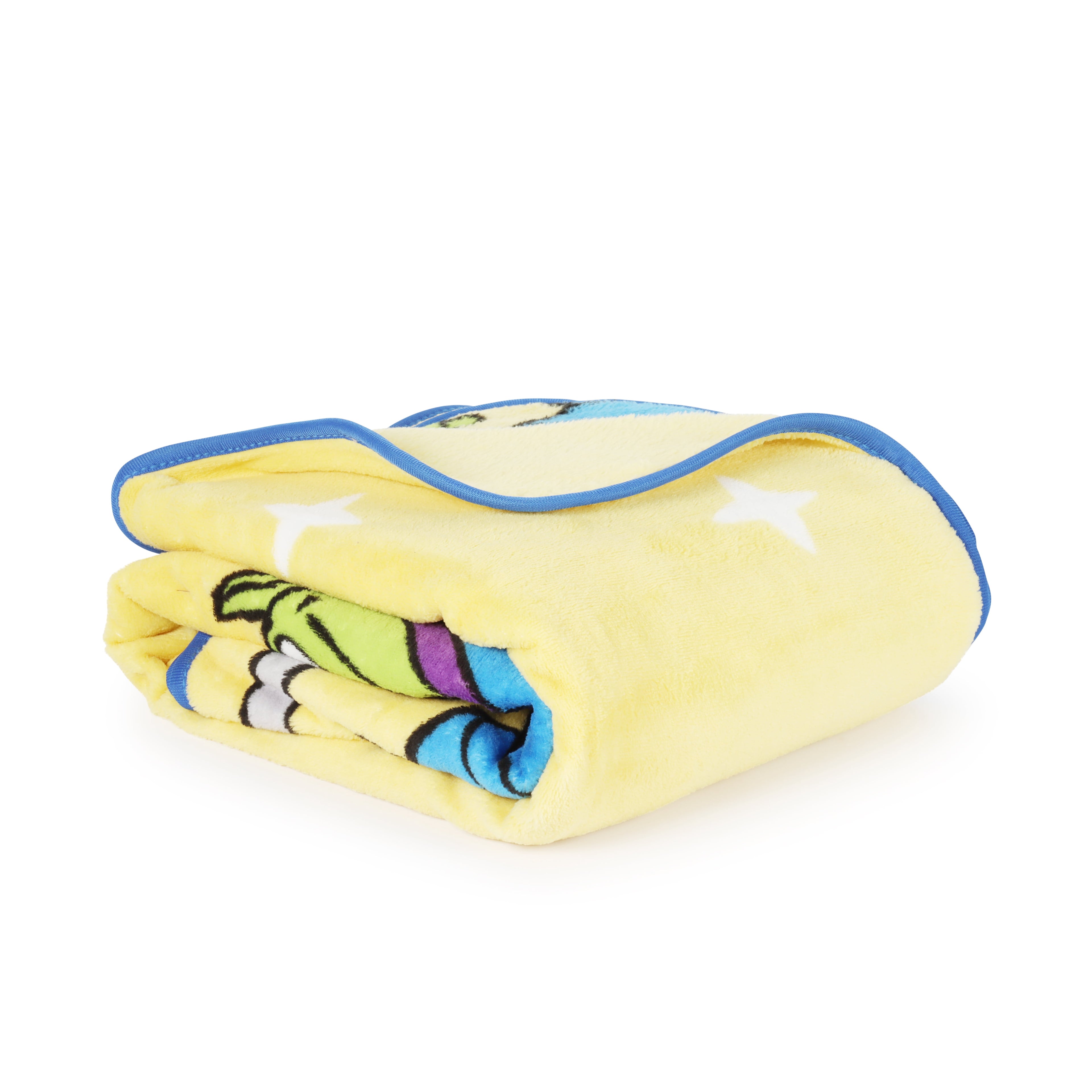 Toy Story Space Kids Throw Blanket, Soft Coral Fleece, Yellow, 46" x 60" - Image 4