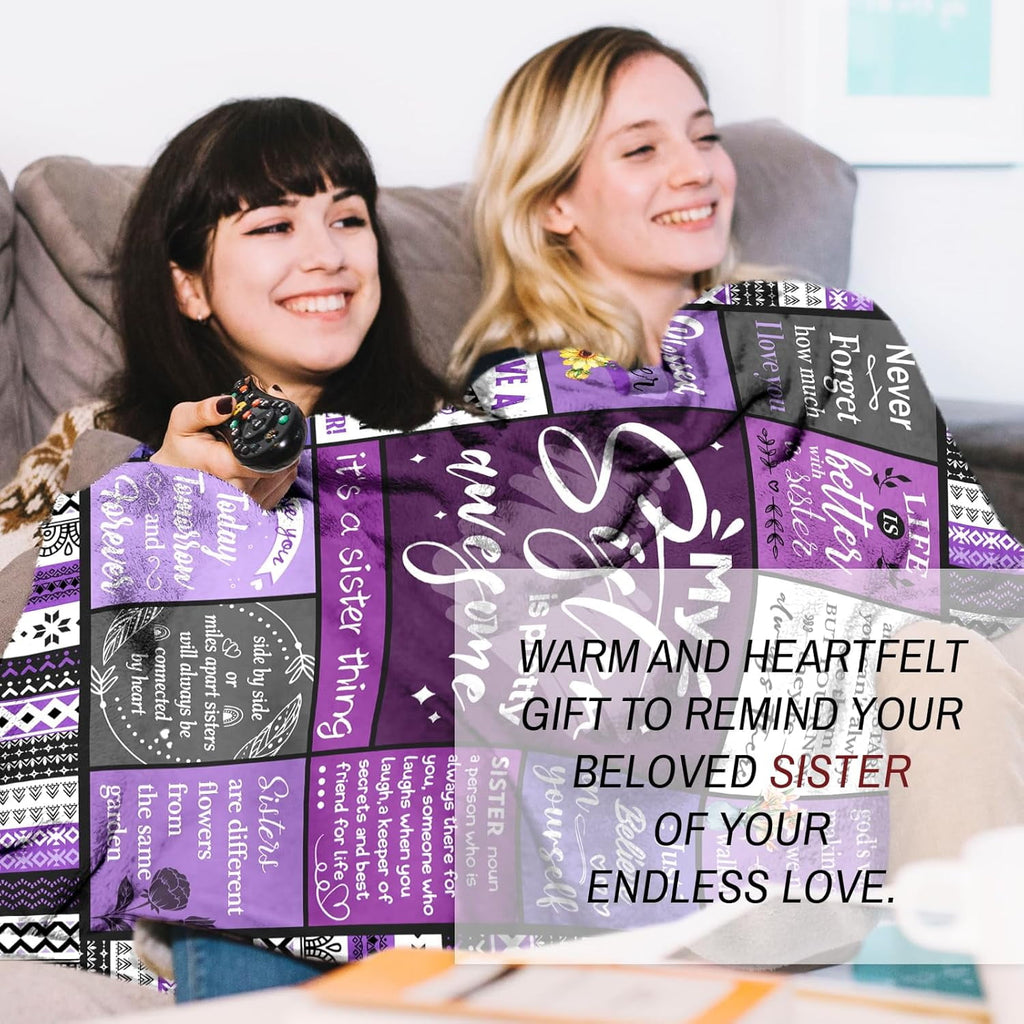 Sister Gifts Blanket, Sister Gifts , Happy Birthday Gifts for Sister, Unique Sister Gifts for My Dear Sister on Mothe... - Image 3