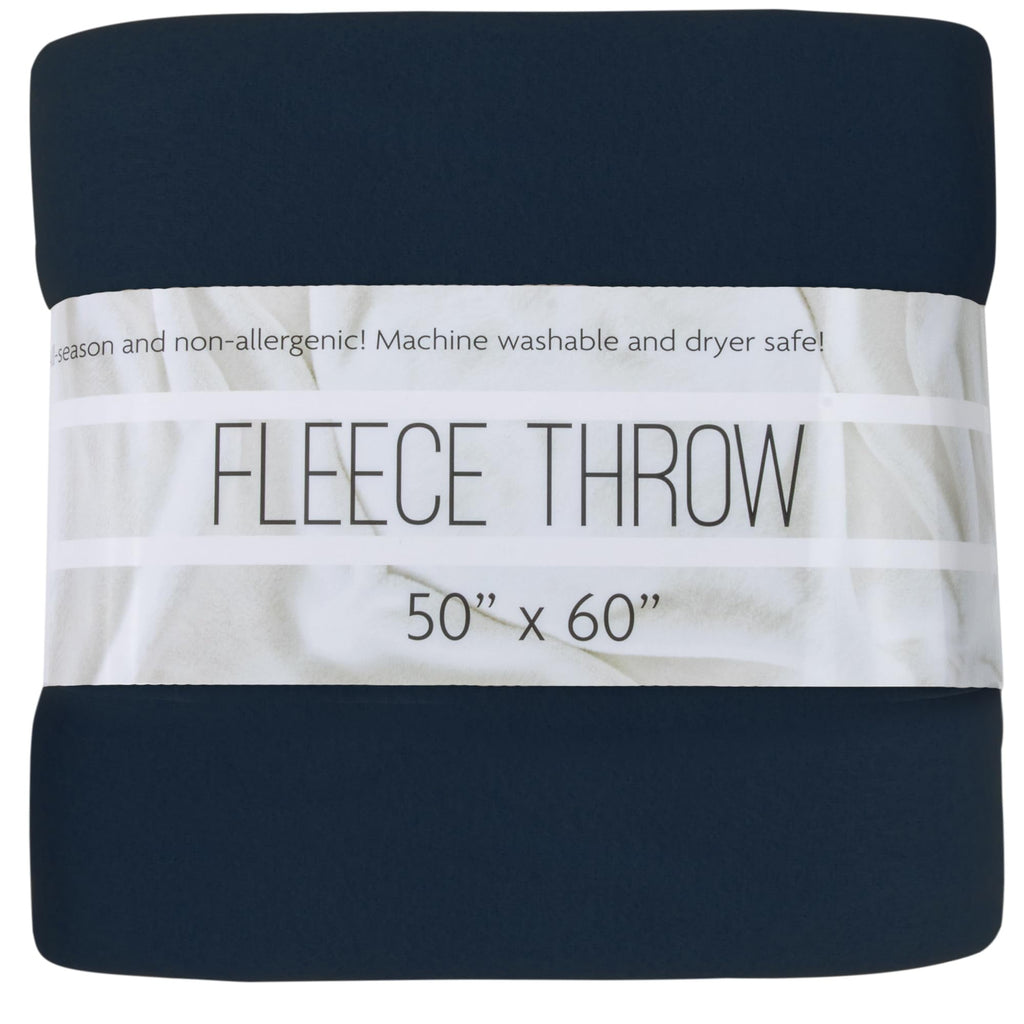 24 pack Trail maker 60”L x 50”W Solid Color Hypoallergenic Fleece Throw Blankets in Assorted Colors - Image 4
