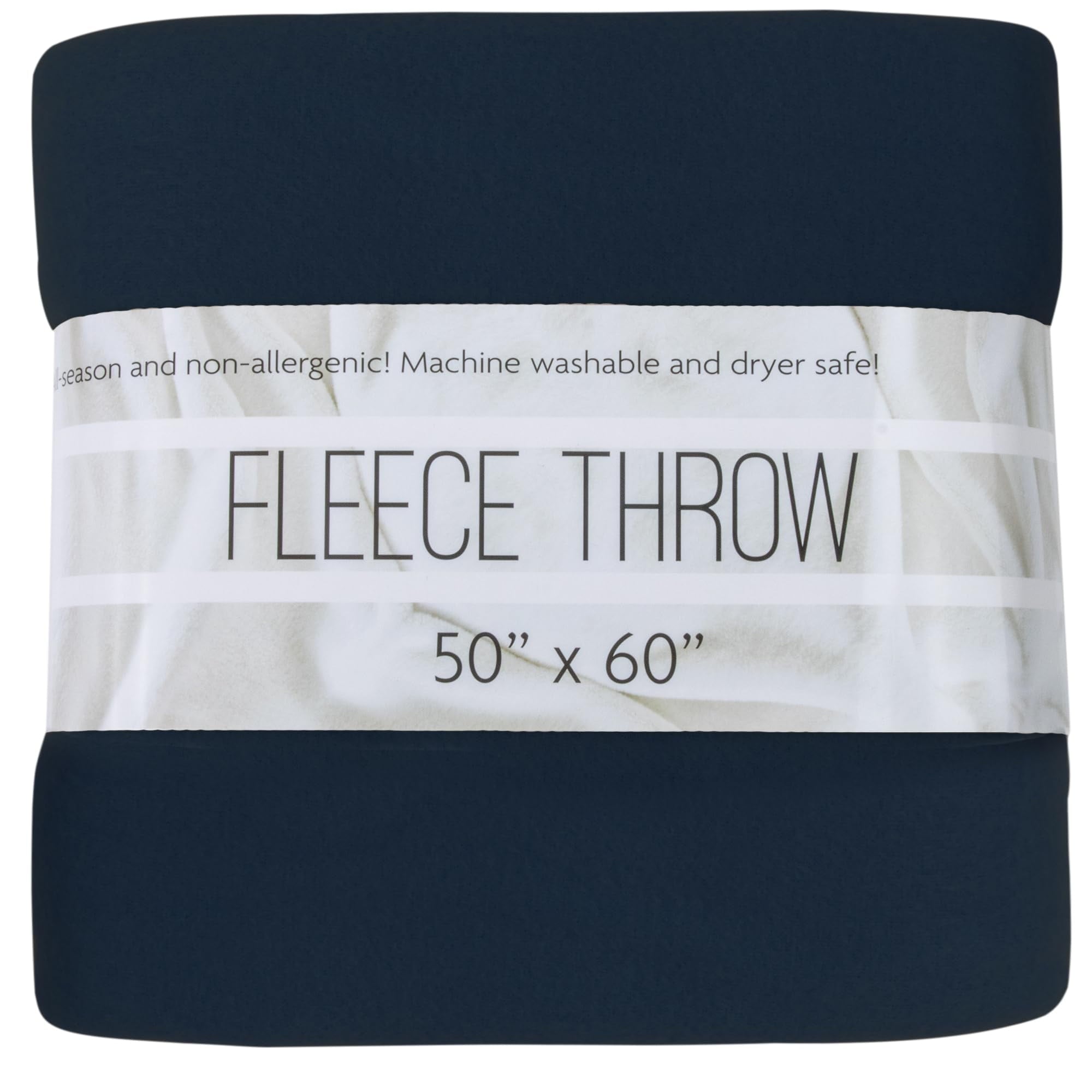 24 pack Trail maker 60”L x 50”W Solid Color Hypoallergenic Fleece Throw Blankets in Assorted Colors - Image 4