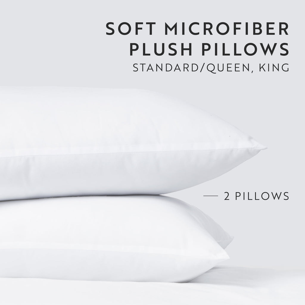 Plush Bed Pillows 2-Pack For All Sleep Styles - Back, Side and Stomach Sleepers - in King Size by Comfort Canopy - Image 4