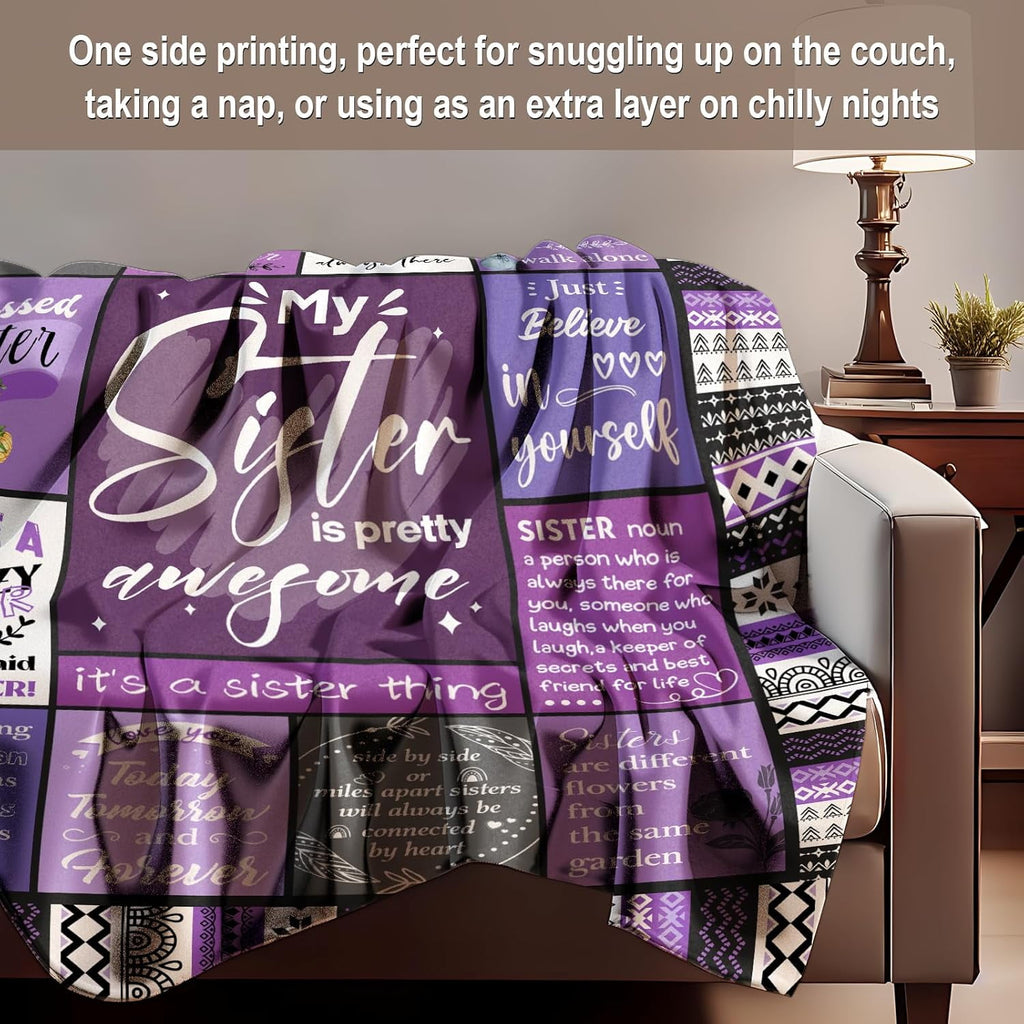 Sister Gifts Blanket, Sister Gifts , Happy Birthday Gifts for Sister, Unique Sister Gifts for My Dear Sister on Mothe... - Image 2