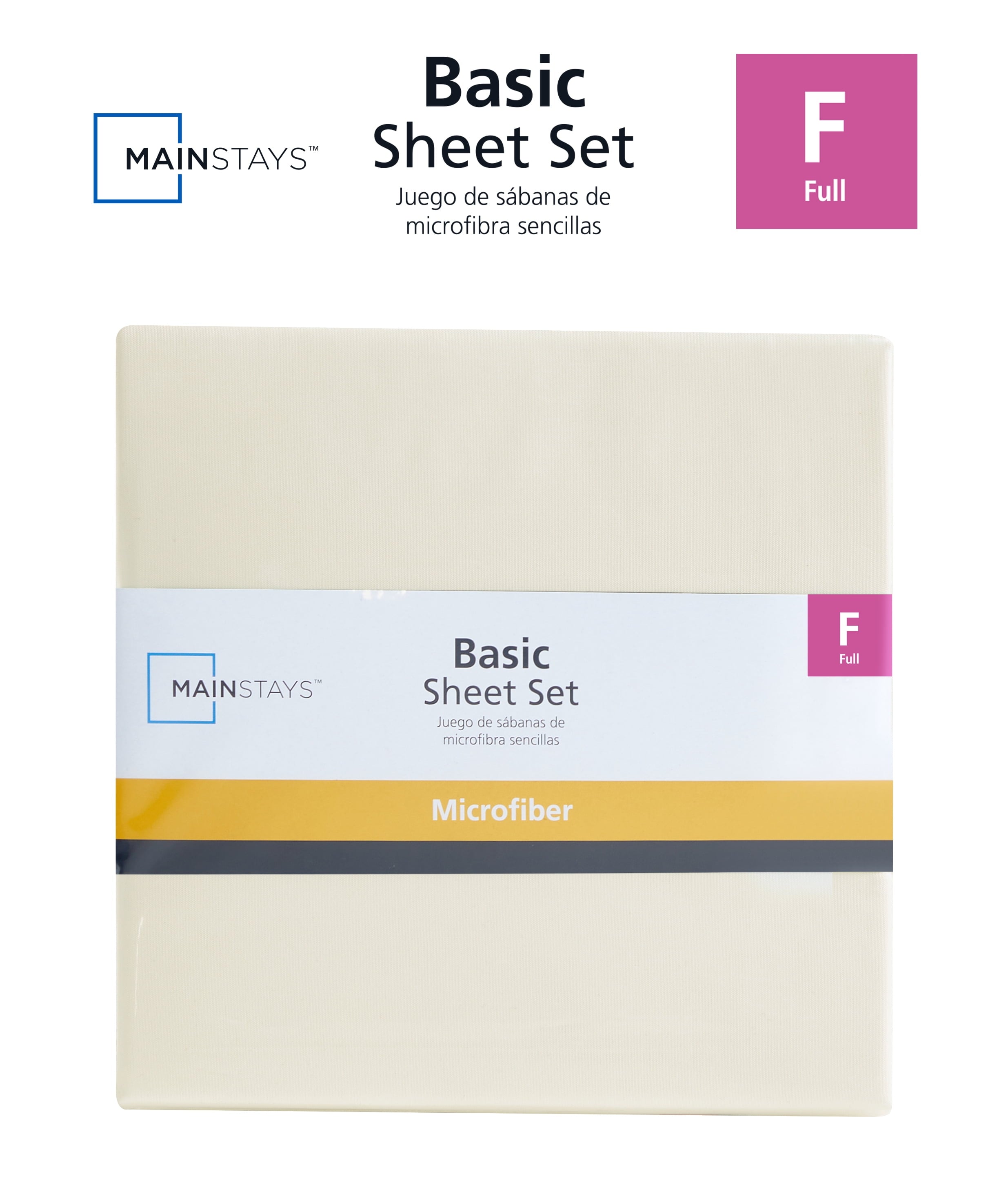 Basic Value Microfiber Bed Sheet Set, Vanilla Dream, Full, 4 Piece - Image 3