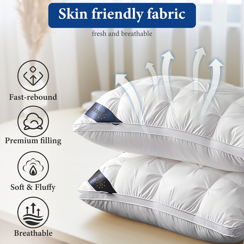 2-Pack Luxurious Hotel-Quality ,Resistant to Flattening, All-Season,White - Image 2