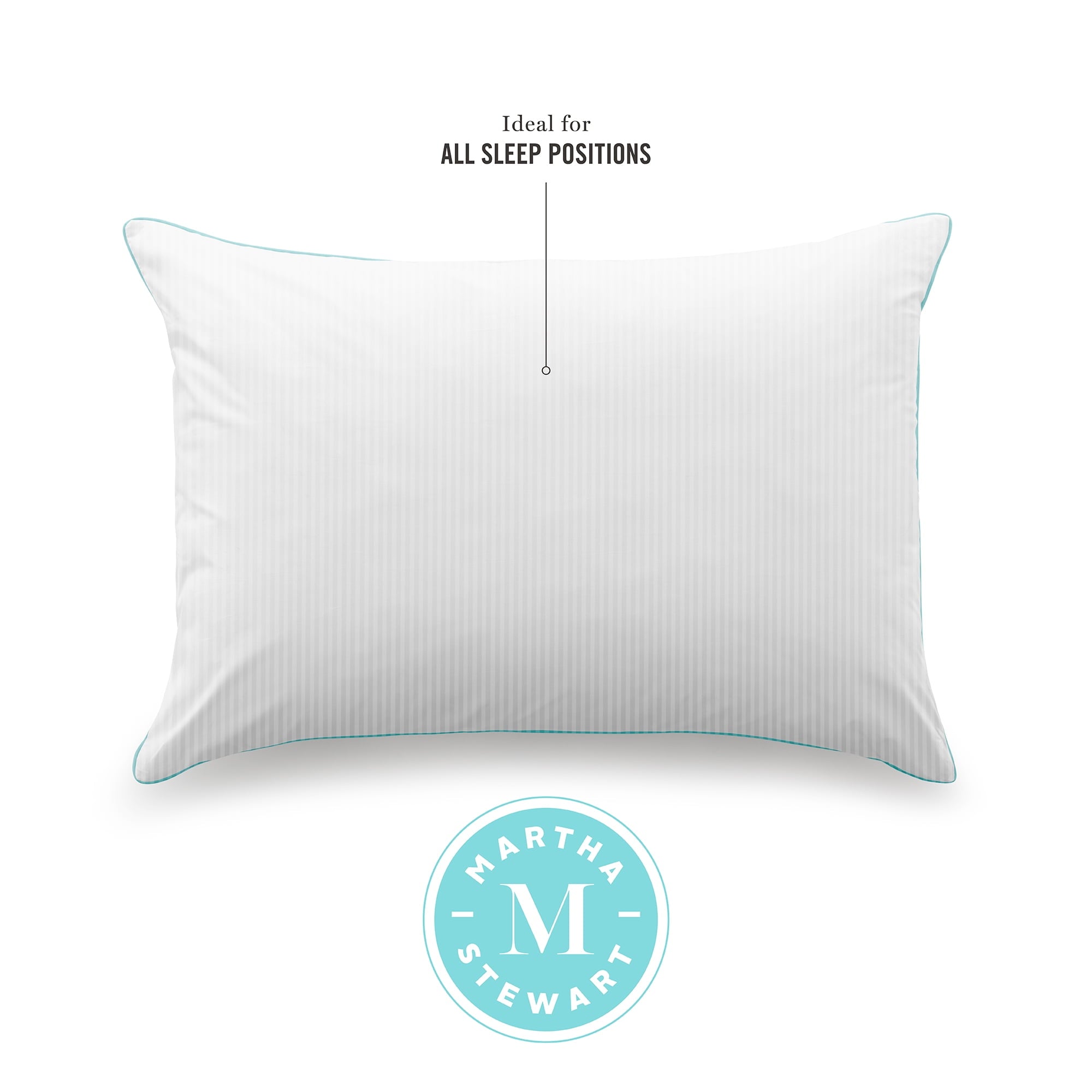 Classic Stripe Bed Pillows Standard / Queen Size Set Of 2, Enhanced Loft Plush Pillow for All Sleep Positions, 20" x ... - Image 3