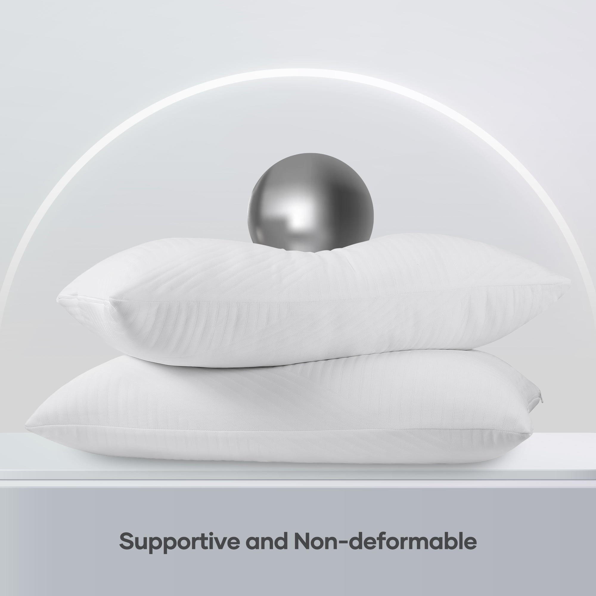 Shredded Memory Foam Pillow 2 Pack Pillow for Bed, Side, Back and Stomach Sleepers, CertiPUR-US Certified 28"x20" - Image 6