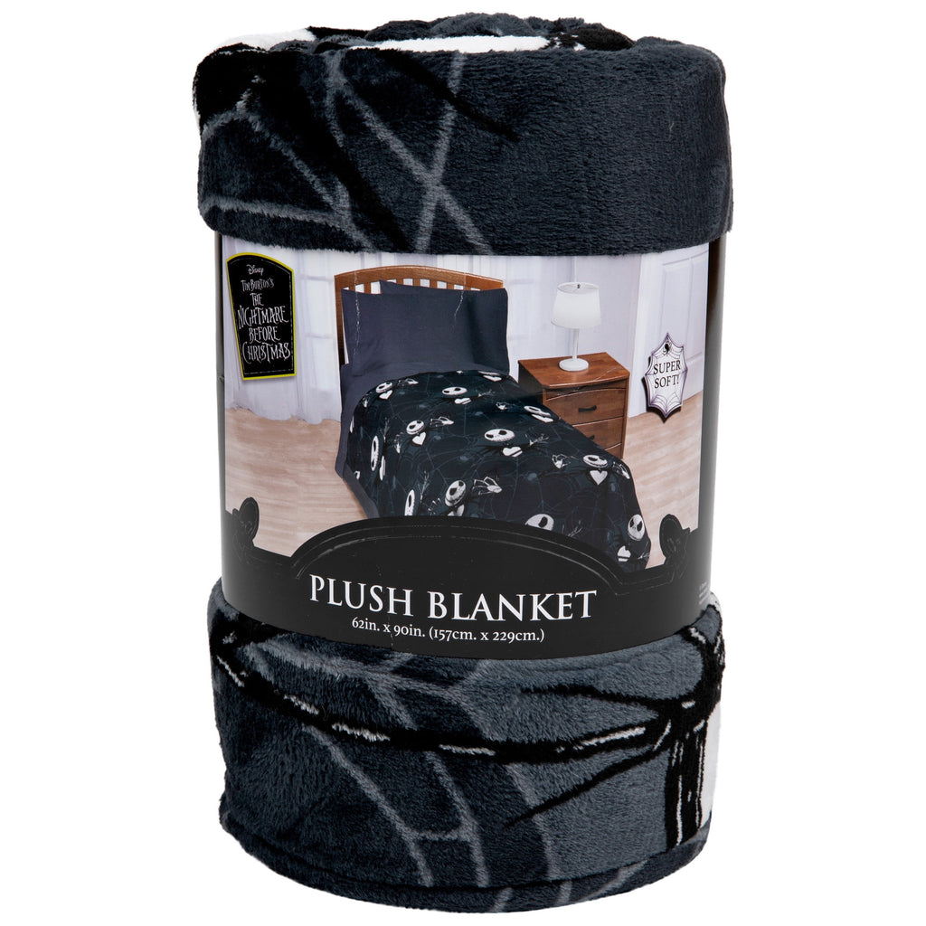 Nightmare Before Christmas Jack Skellington 62x90 Plush Throw Blanket, 100% Polyester - Image 3