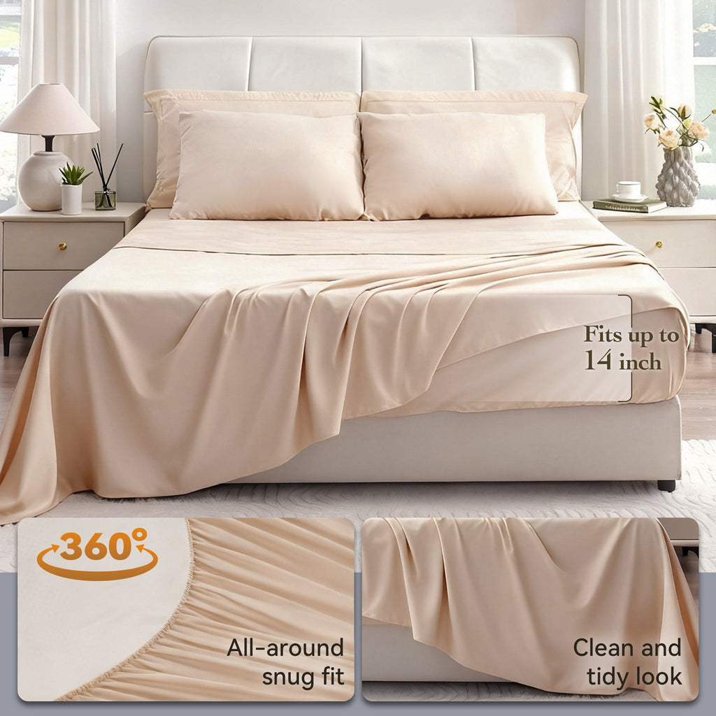 BDEUS Twin Comforter Set 5 Pieces,Bed in a Bag, Bedding Set with Comforter,Fitted Sheet,Flat Sheet,Pillowcase, All Season - Image 3