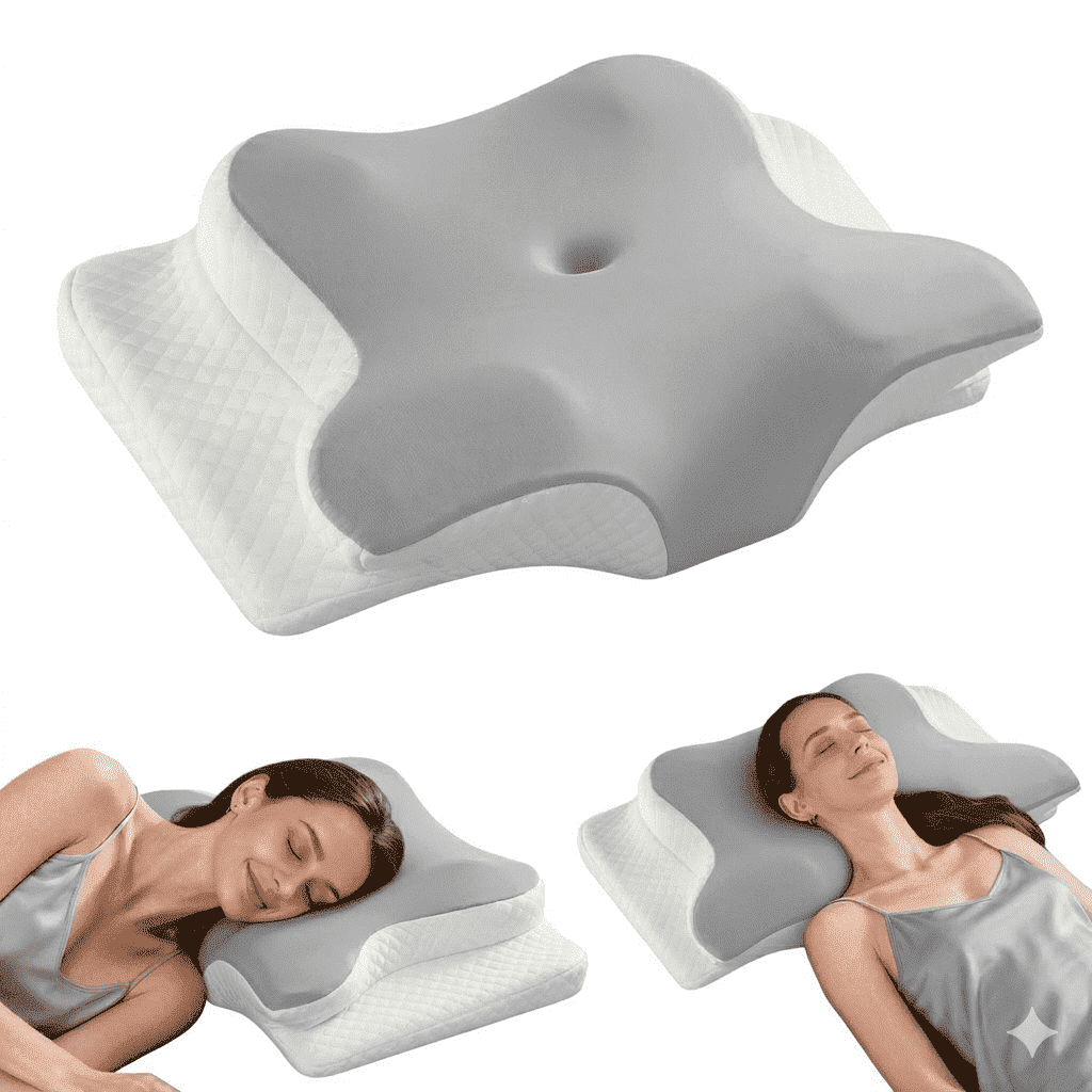 XAirClad Memory Foam Contour Pillows - Neck Pain Relief, Orthopedic Cervical, Breathable Washable Cover - Image 6