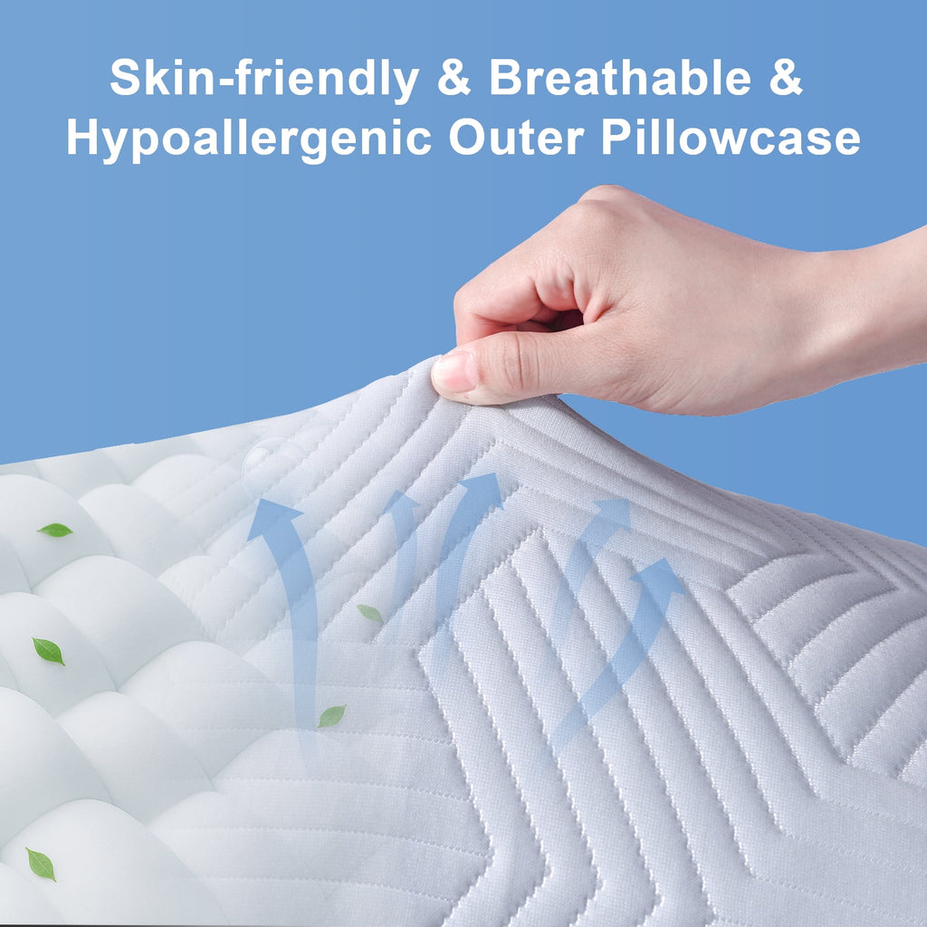 Soft Bed Pillow, Shredded Memory Foam Pillow, Comfortable Sleeping Pillow, Standard Size, Affordable Everyday Use - Image 4
