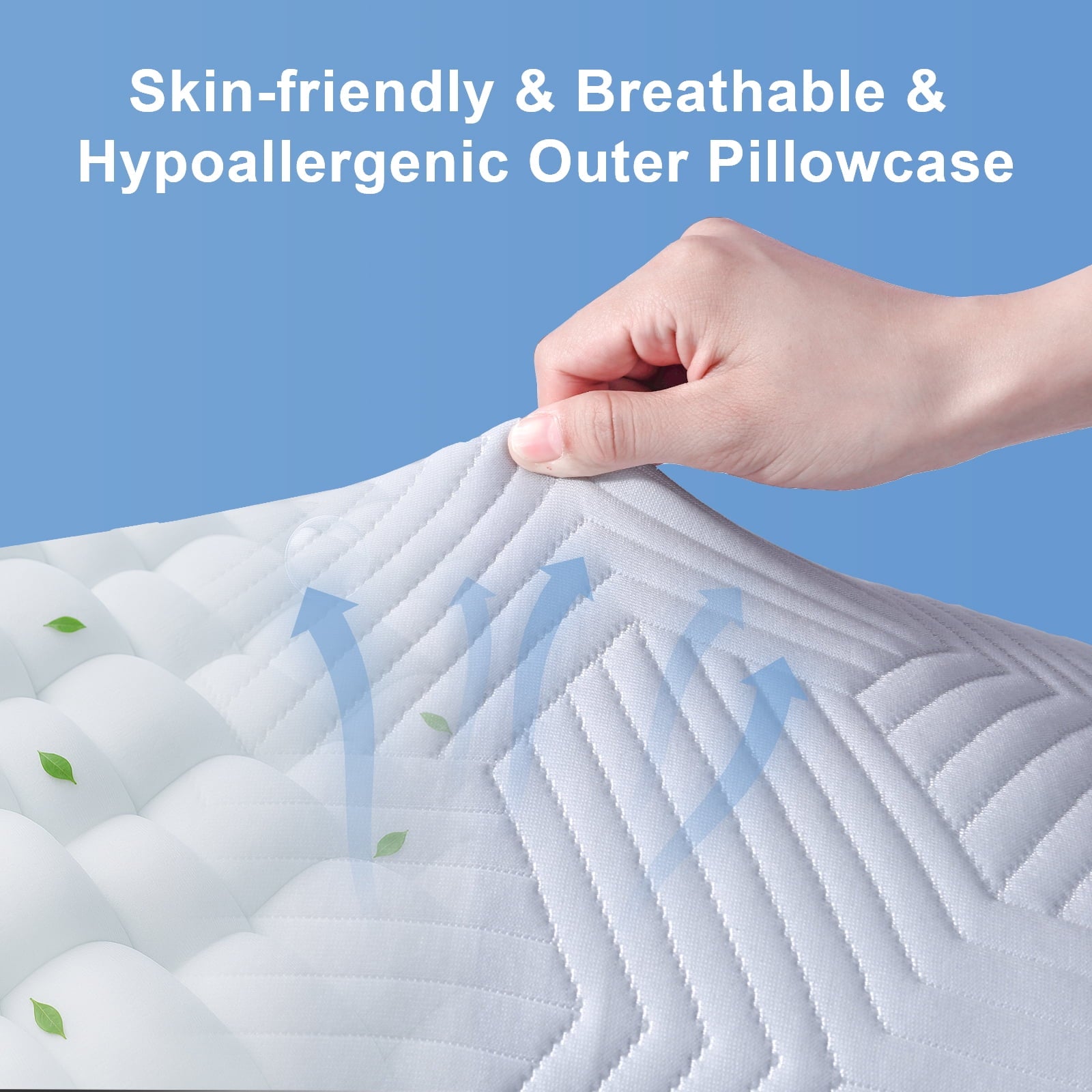 Soft Bed Pillow, Shredded Memory Foam Pillow, Comfortable Sleeping Pillow, Standard Size, Affordable Everyday Use - Image 4