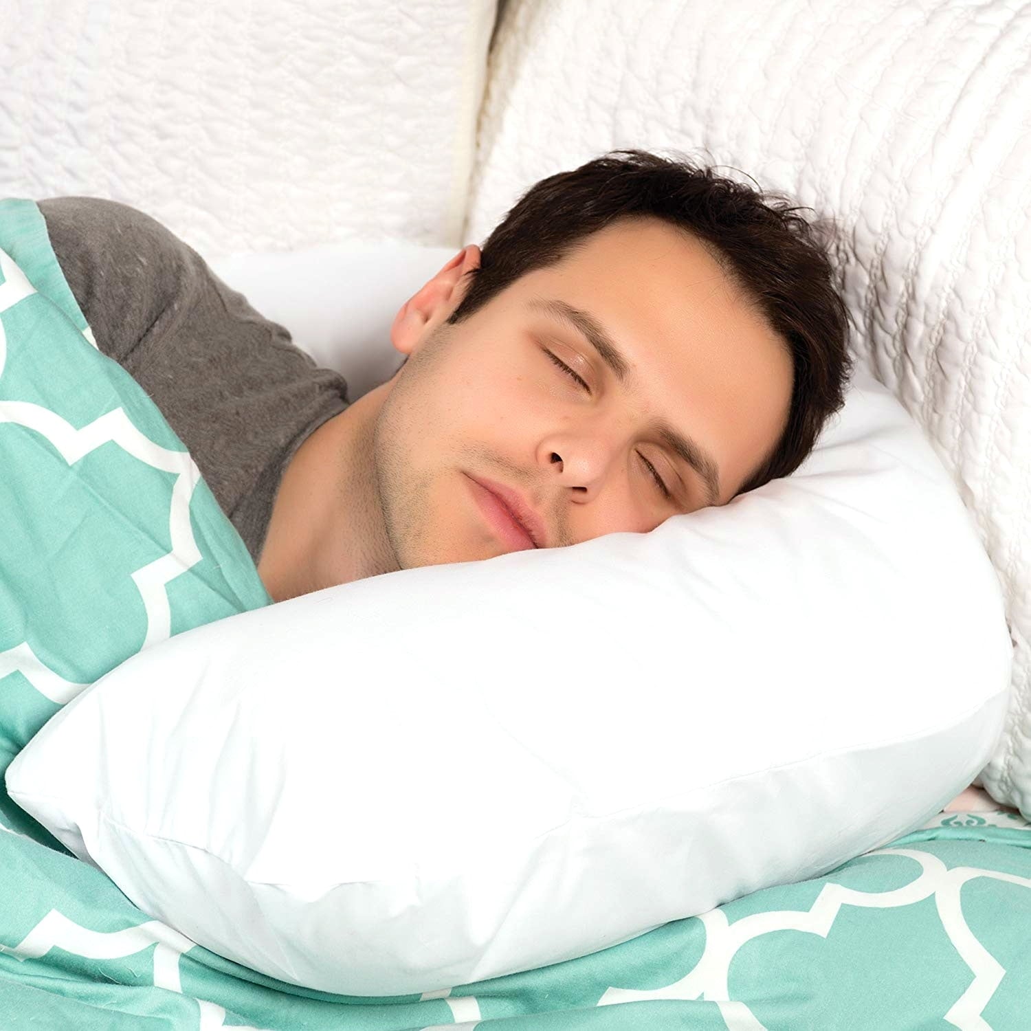DMI Hugg-A-Pillow 17" x 22" Bed Pillow White 554-7915-1900 - Image 4