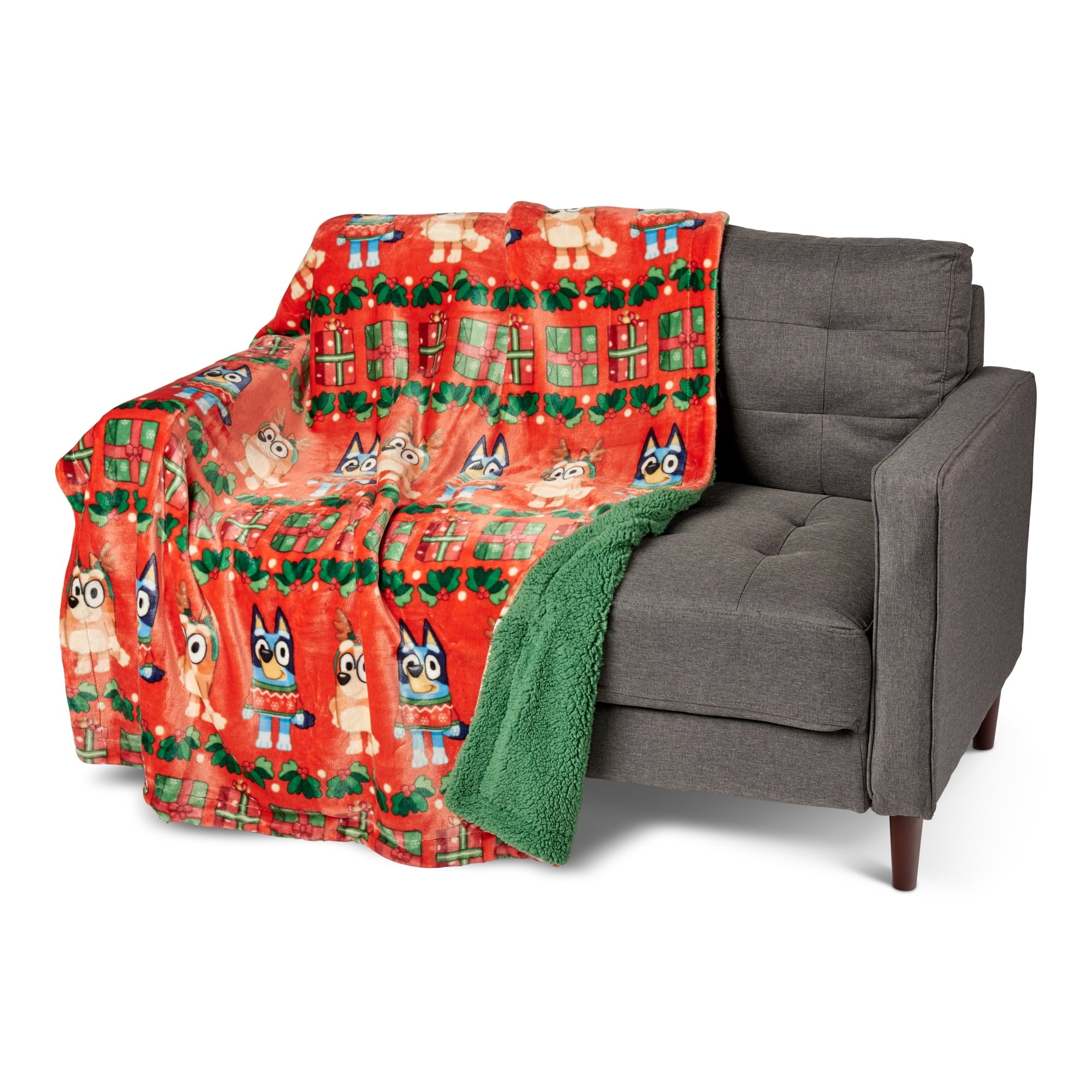 Bluey Holidays are Nice Silk Touch Throw Blanket with Sherpa Reverse 50 x 60 inches - Image 4