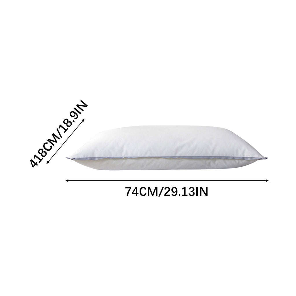 Extra Flat Soft Thin Pillows Queen Size, Bed Pillow with Full Cotton Filling for Side Back Stomach Sleepers, 20x30 In... - Image 3